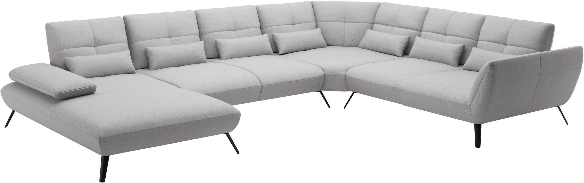 OTTO home Wohnlandschaft »Mikado U-Form« inkl. Sitztiefenverstellung und Armteilverstellung