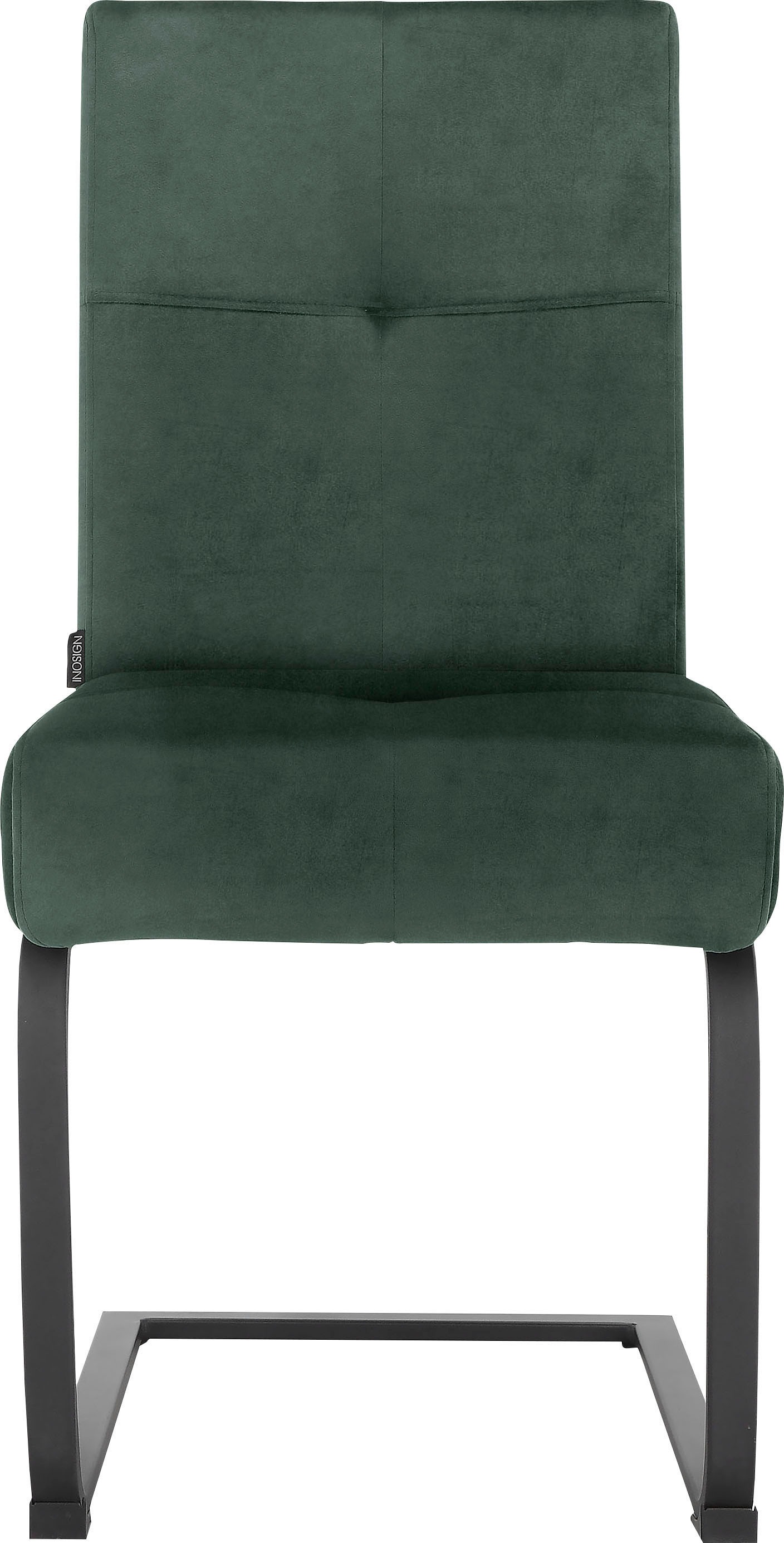 INOSIGN Esszimmerstuhl »Bjarka«, 2 St., Veloursstoff, Sitz und Rücken gepolstert, Gestell aus Metall, Sitzhöhe 48,5 cm