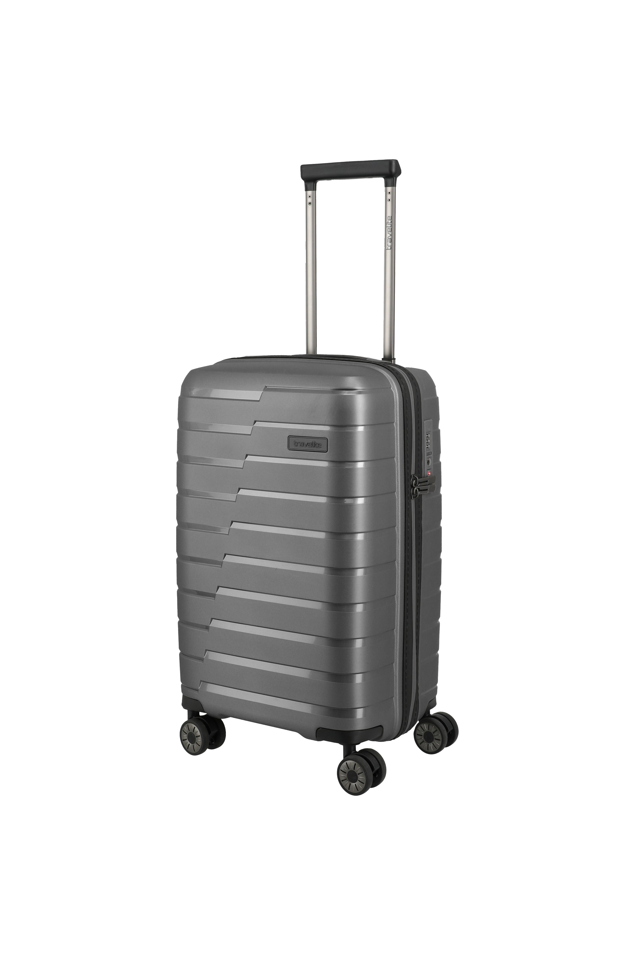 travelite Trolley "AIR BASE Reisekoffer Hartschale" 35 l 4 Rollen widerstandsfähiges Material und cleverer Innenaufteilung