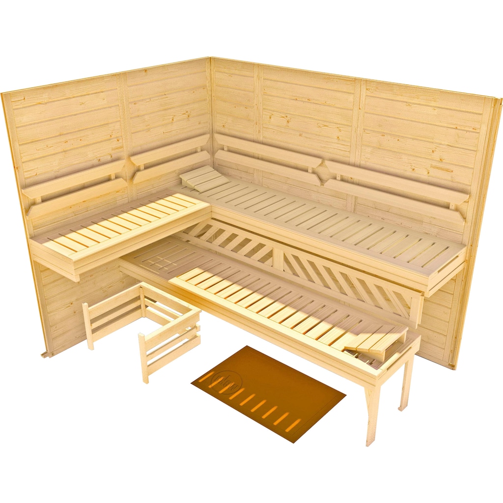 weka Sauna »Kemi«, (Set), 7,5 kW-Ofen mit digitaler Steuerung
