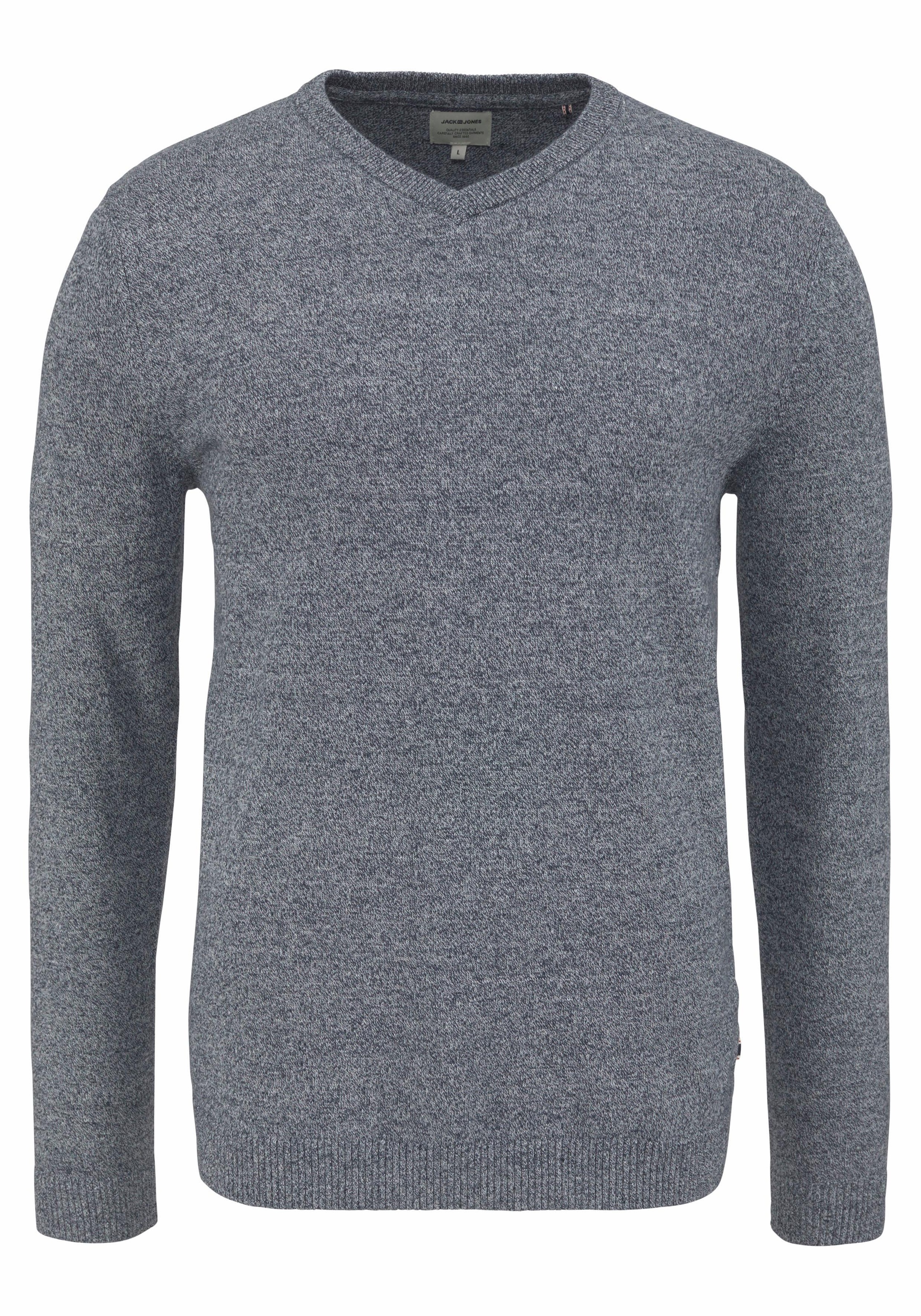 Jack & Jones V-Ausschnitt-Pullover »JJEBASIC KNIT V-NECK«