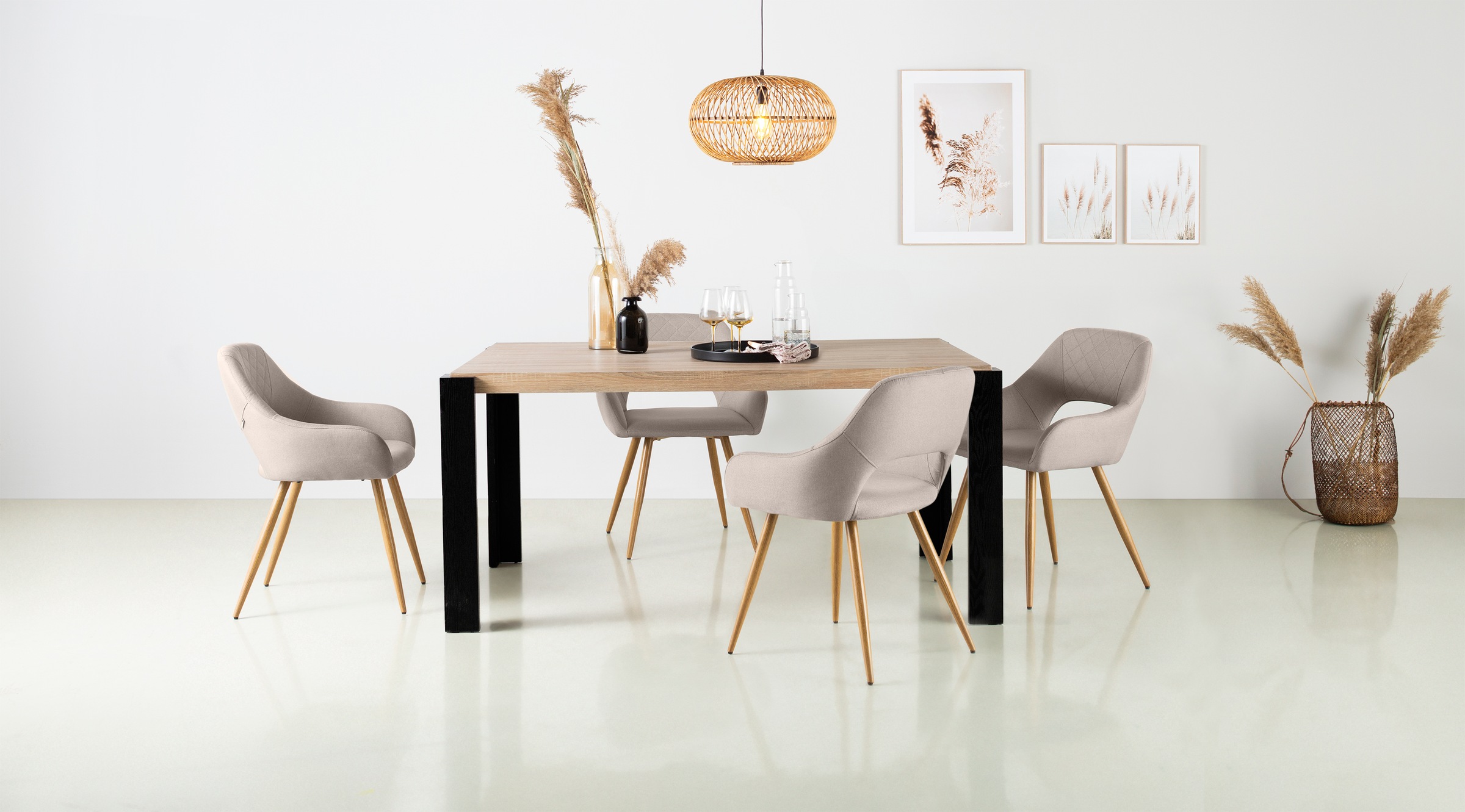 INOSIGN Esstisch »Hosaby«, Tischplatte und Gestell in Holzoptik,  verschiedene Größen, Höhe 76 cm bestellen | UNIVERSAL