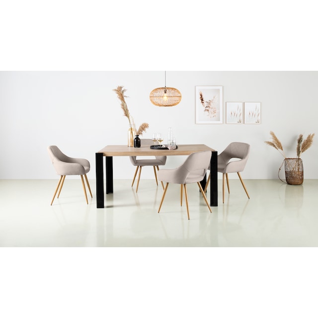 INOSIGN Esstisch »Hosaby«, Tischplatte und Gestell in Holzoptik,  verschiedene Größen, Höhe 76 cm bestellen | UNIVERSAL