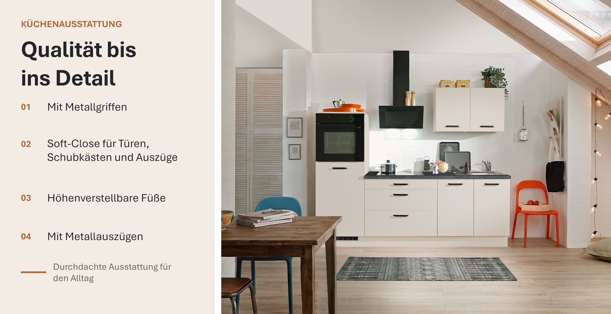 wiho Küchen Küchenzeile »Compact: Kleines Format, große Ausstattung, optional mit E-Geräten« Variante ohne Kühlschrank, Breite 240 cm