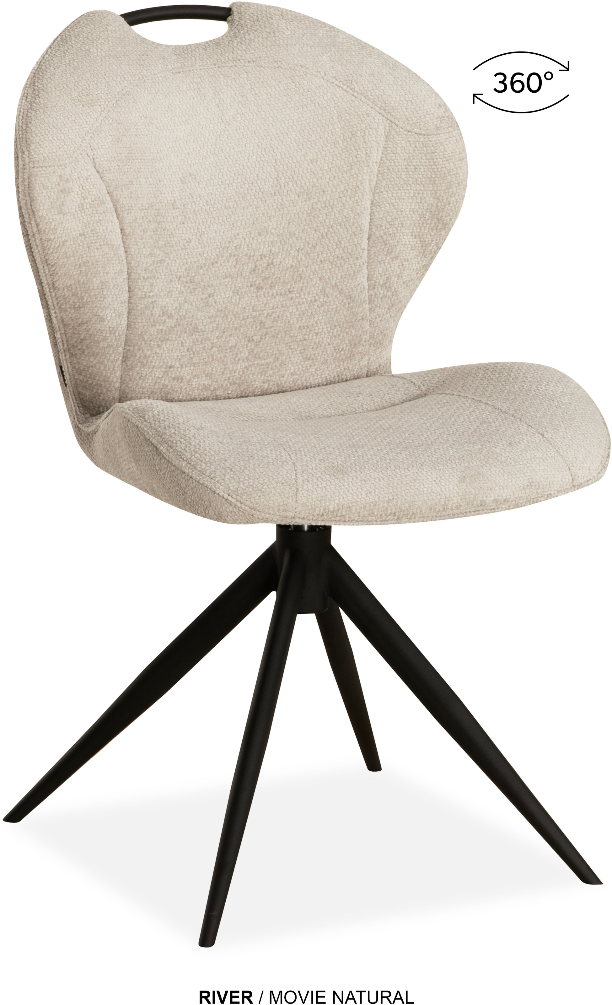 OMG Design Esszimmerstuhl »River« (Set) 2 Stk.Drehstuhl mit auto-return, mit Handgriff