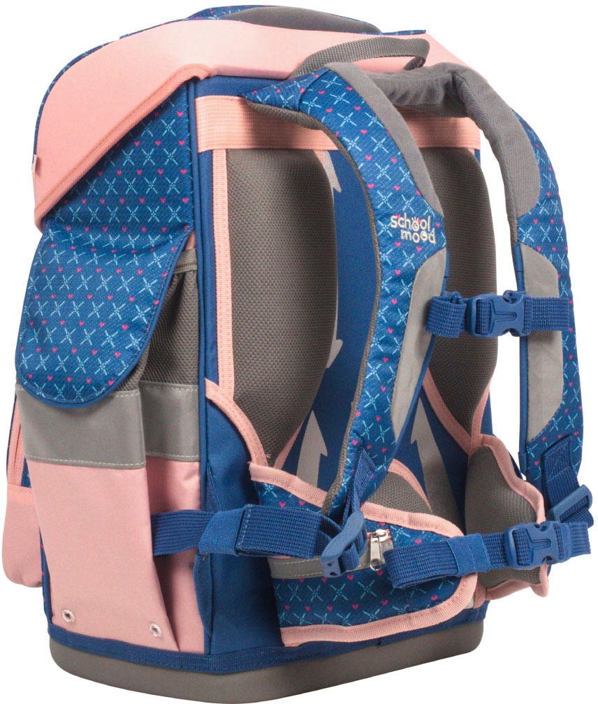 SCHOOL-MOOD® Schulranzen »Timeless Air+ Mila (Pferd)« retroreflektierende Flächen aus recyceltem Material CB11739