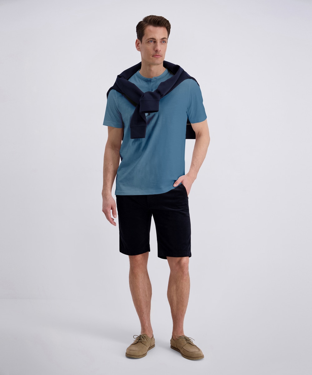 Pierre Cardin Henleyshirt »Henley uni slub yarn« aus Slub Yarn Qualität