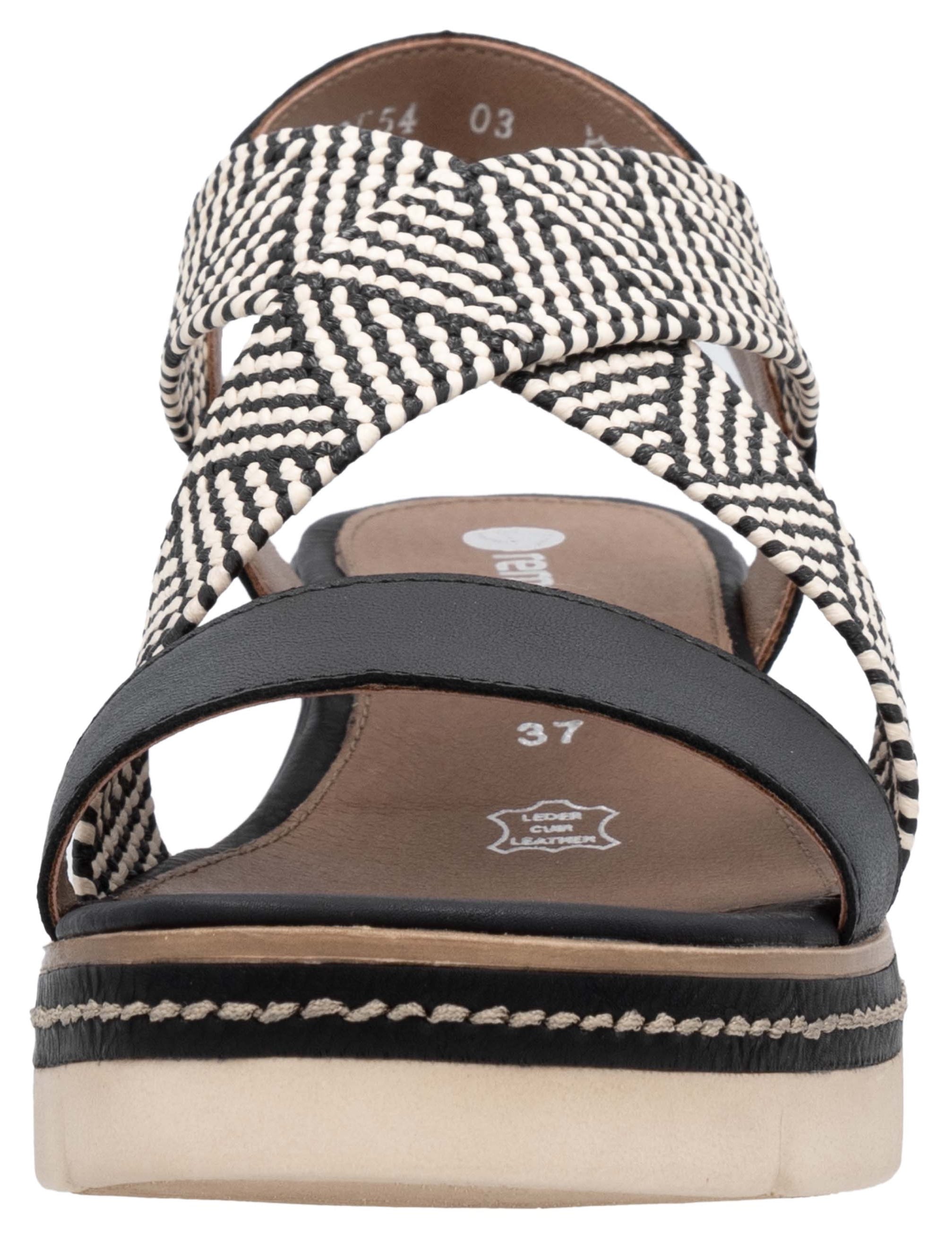 Remonte Keilsandalette, Riemchensandale, Sommerschuh, Bequemschuh mit Muster