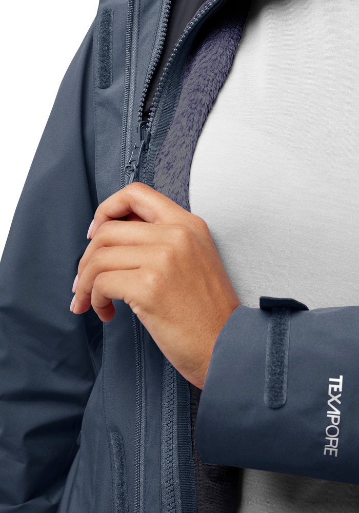 Jack Wolfskin 3-in-1-Funktionsjacke »ROTWAND 3IN1 JKT W«, mit Kapuze