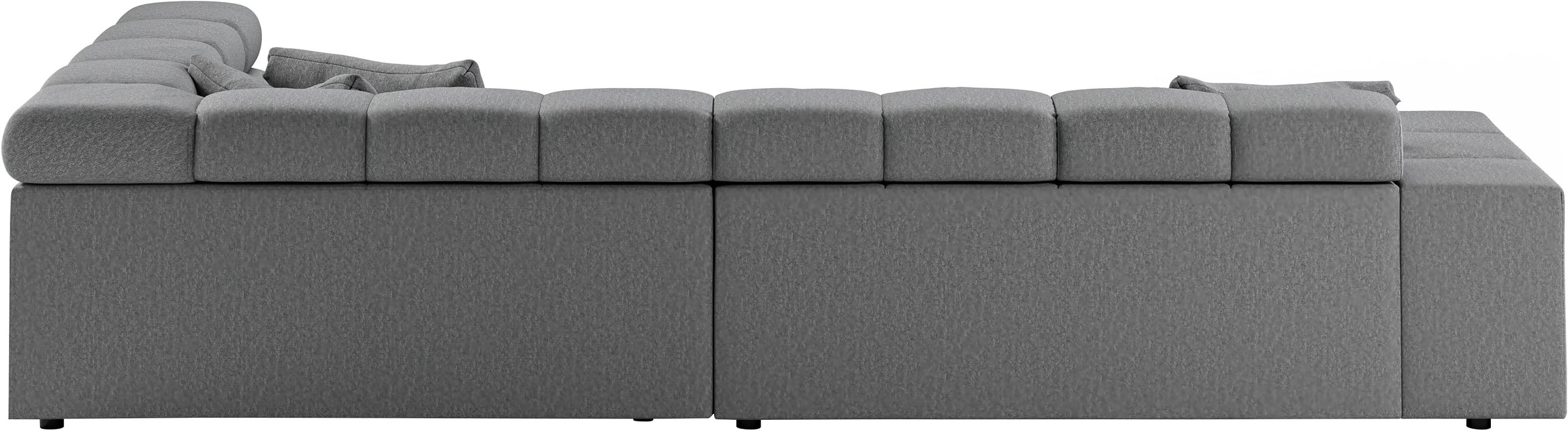 INOSIGN Ecksofa »Ancona incl. Kopfteilverstellung, Zierkissen Breite 319cm, L-Form«, wahlweise motorische Sitztiefenverstellung, auch in Cord + Easy Care