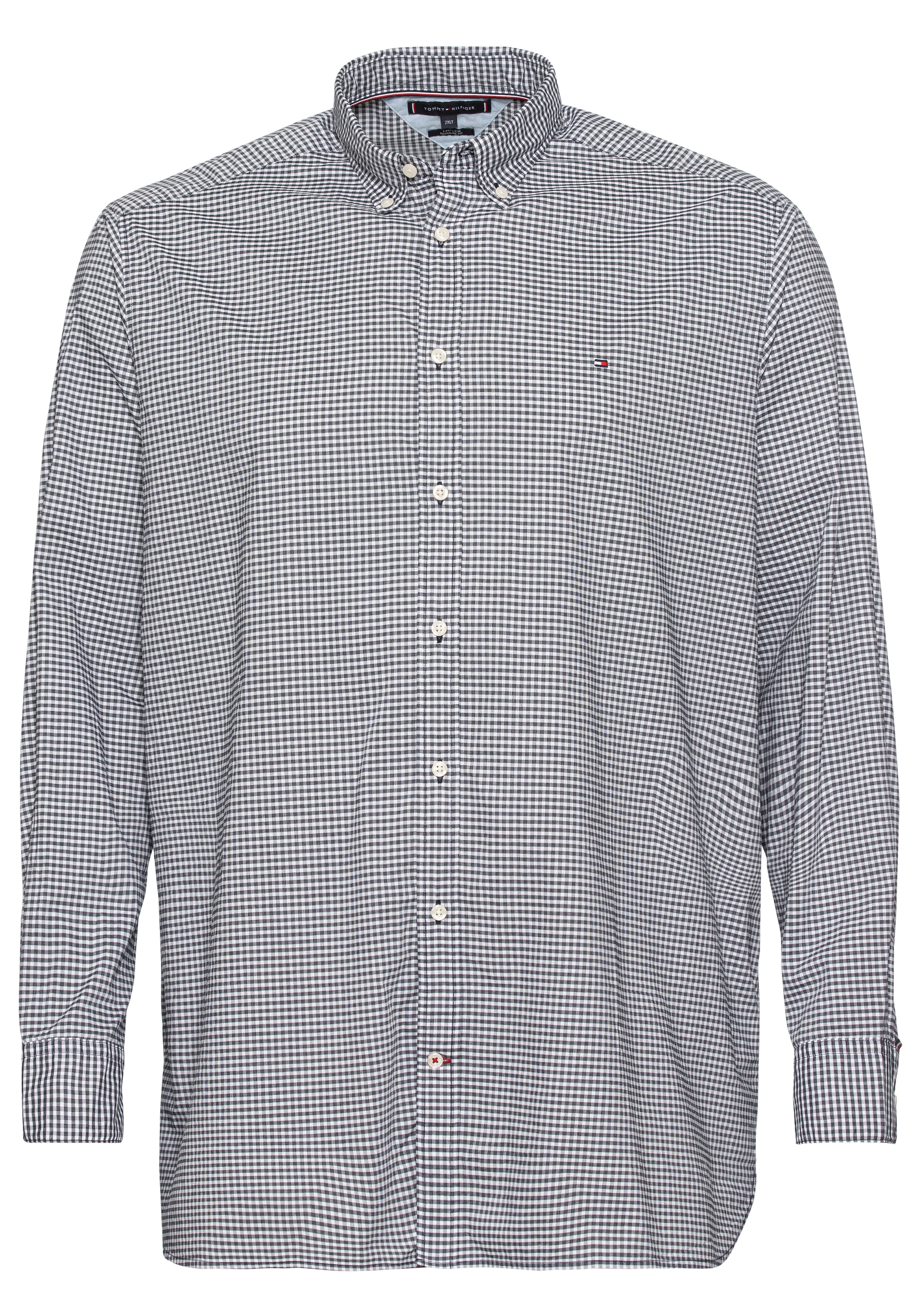 Tommy Hilfiger Big & Tall Langarmhemd »BT - FLEX TEXTURED GINGHAM RF«, Große Größen