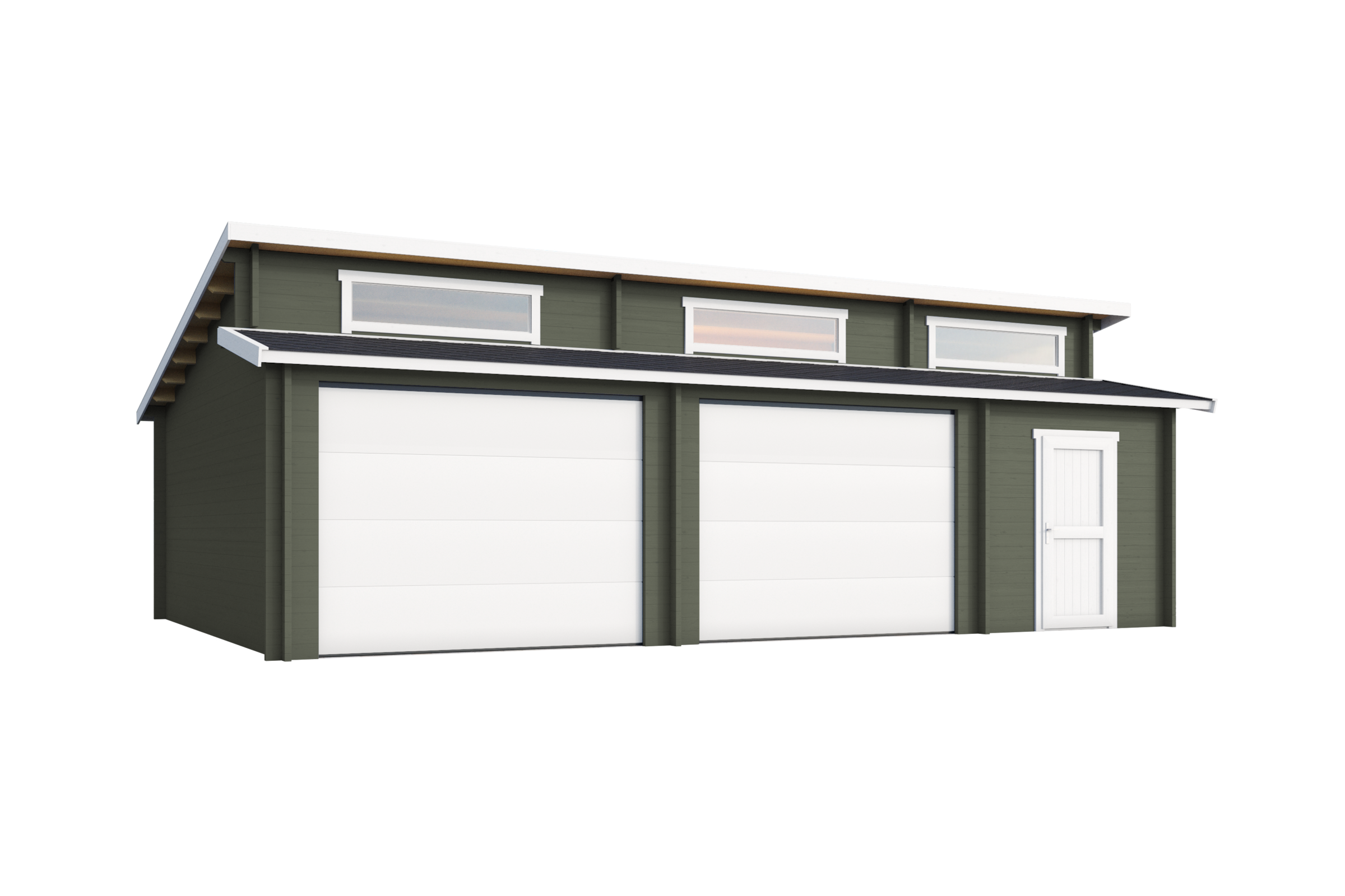 Nordic Holz Garage »HAWAII« BxT: 820x579 cm, 205 cm Einfahrtshöhe, mit Sektionaltor