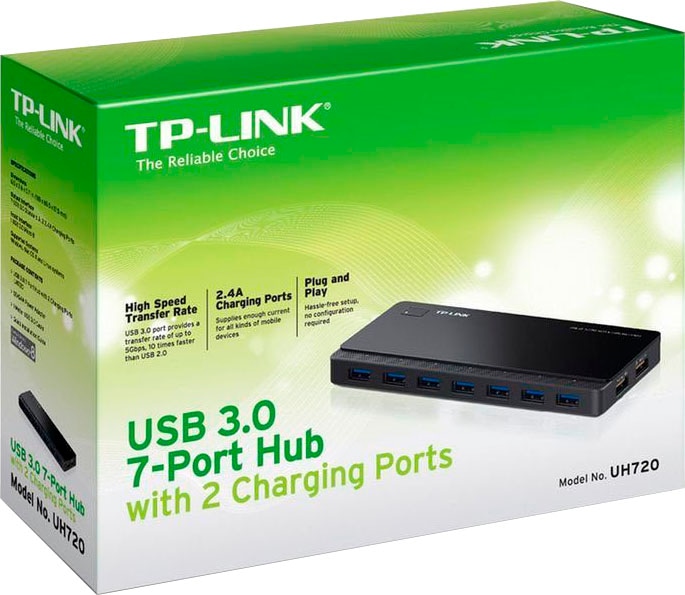 TP-Link USB-Adapter »UH720 7-Port USB 3.0 Hub mit 2 Lade-Ports«