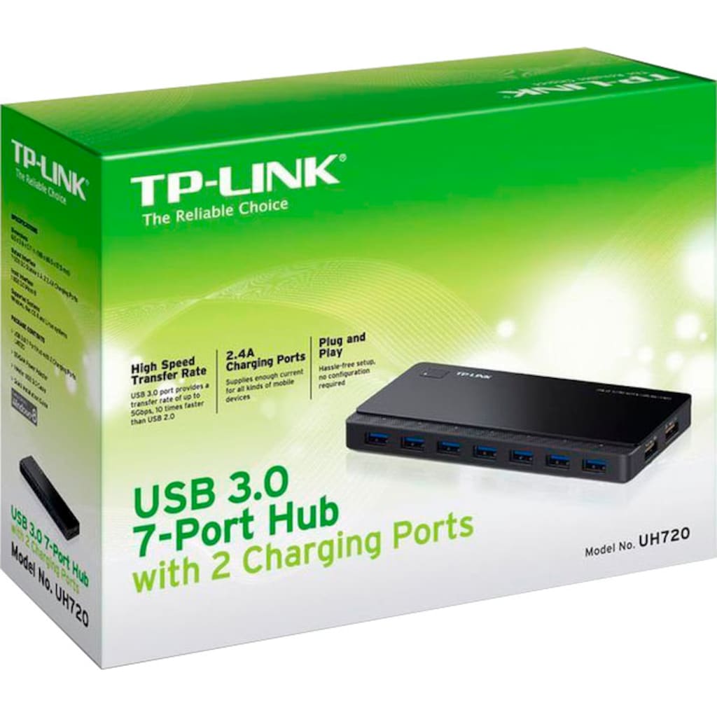 TP-Link USB-Adapter »UH720 7-Port USB 3.0 Hub mit 2 Lade-Ports«
