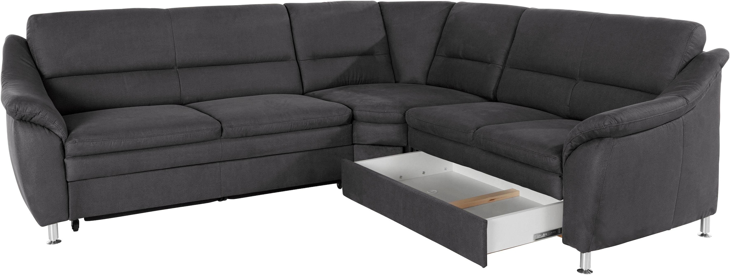 Places of Style Ecksofa »Cardoso L-Form«, mit Trapezecke für mehr Sitzkomfort, wahlweise auch mit Bettfunktion