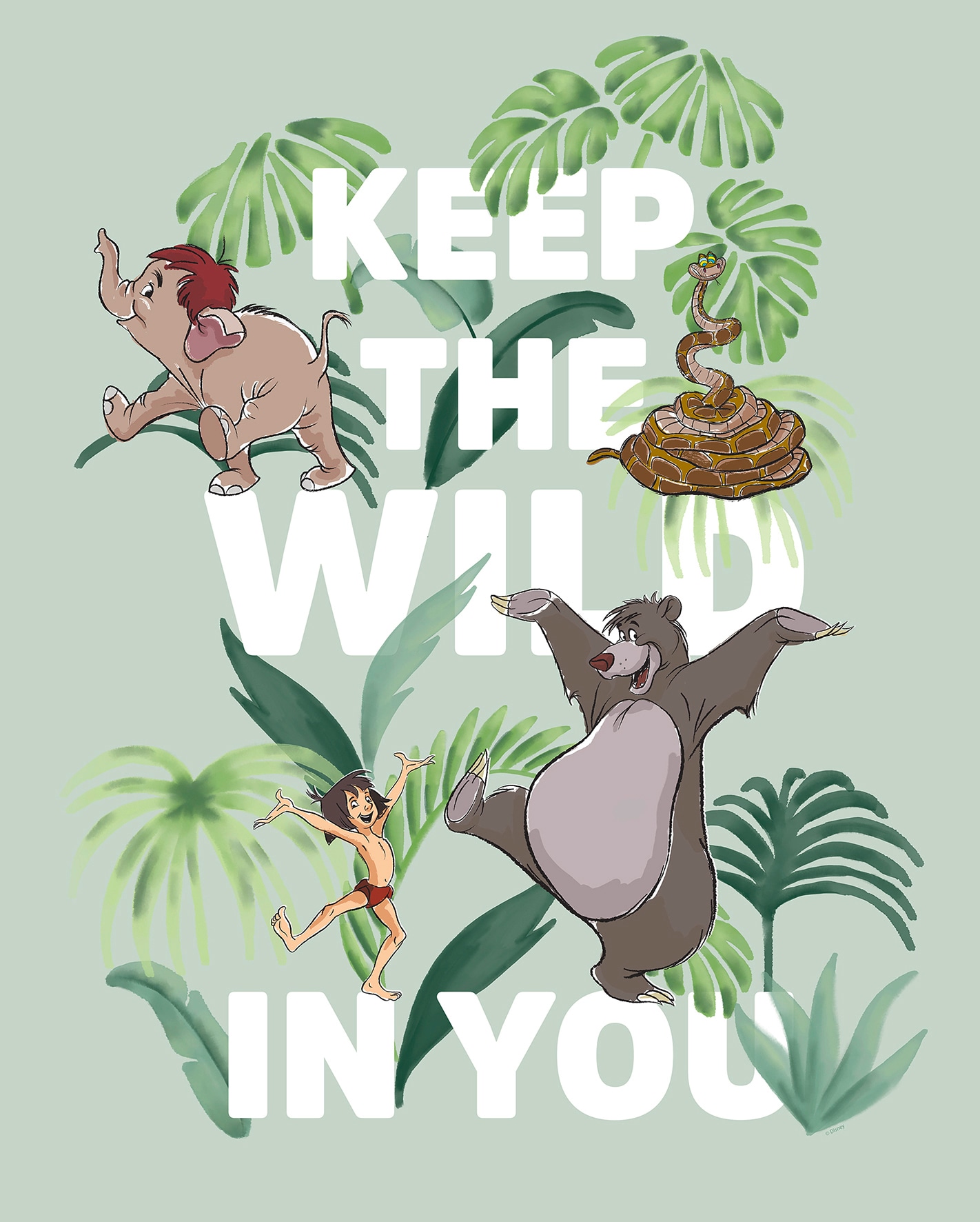 Komar Bild »Jungle Book Keep the Wild«, Disney, (1 St.), Wandbild zur Dekoration im Kinderzimmer - ohne Rahmen