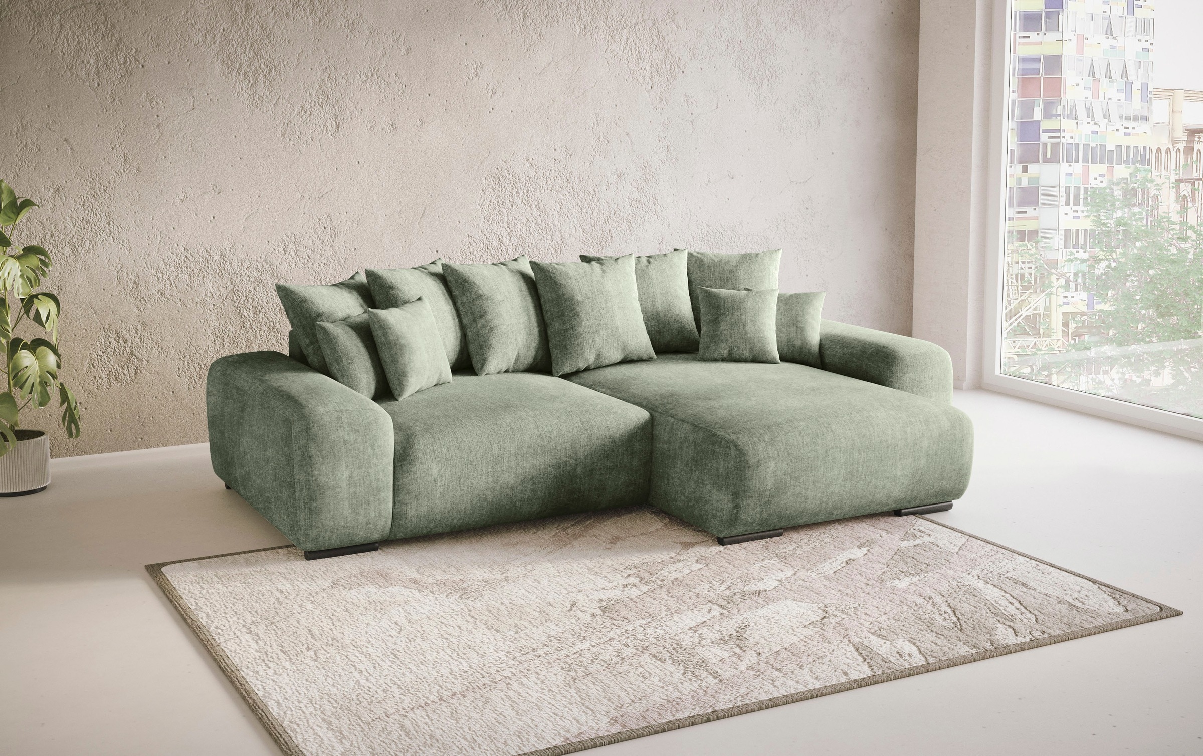 Mr. Couch Ecksofa »Sundance L-Form«, Dauerschläfer mit EasyBett-Schlaffunktion, Bettkasten