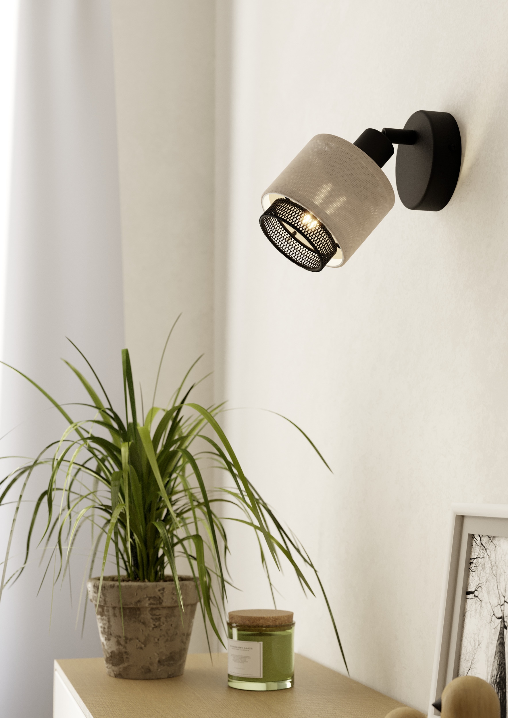 EGLO Deckenspot »ROSLEY Spotlampe - Stahl - E14 - 1X40W - IP20« E14 1 Stk. Wandlampe, Wandleuchte, schwenkbarer Strahler, H11 x Ø9 x AL18,5 cm