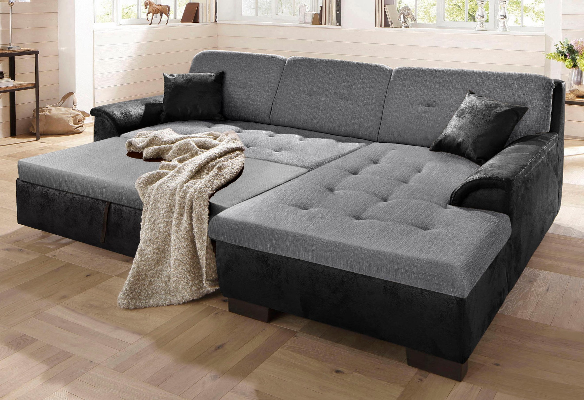 Home affaire Ecksofa »Bergen«, wahlweise mit Bettfunktion L-Form