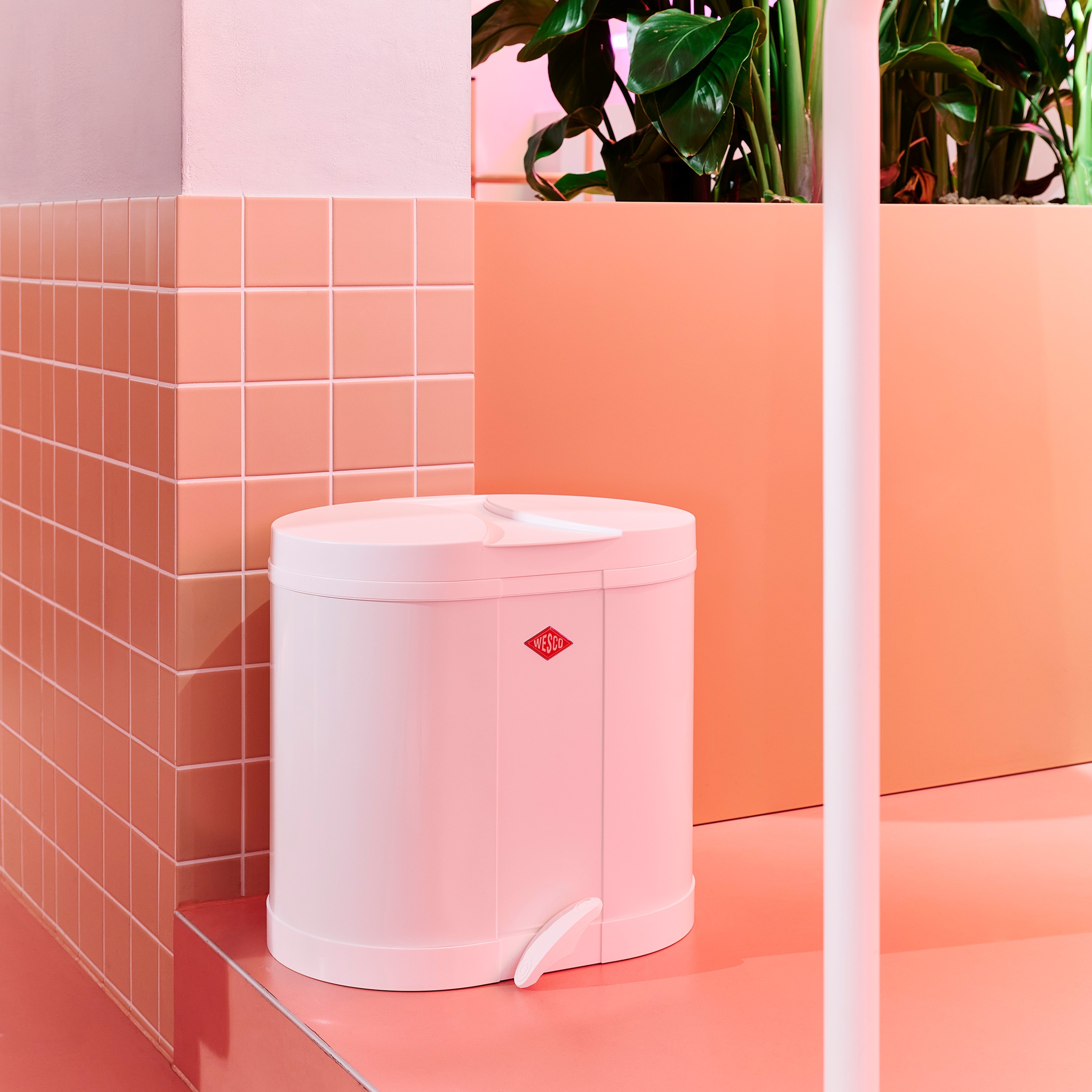 WESCO Mülltrennsystem »Ökosammler 170 (Beta)« 2 Behälter mit Kunststoffeinsatz, Deckel und Fußtritt aus Kunststoff, Bodenring