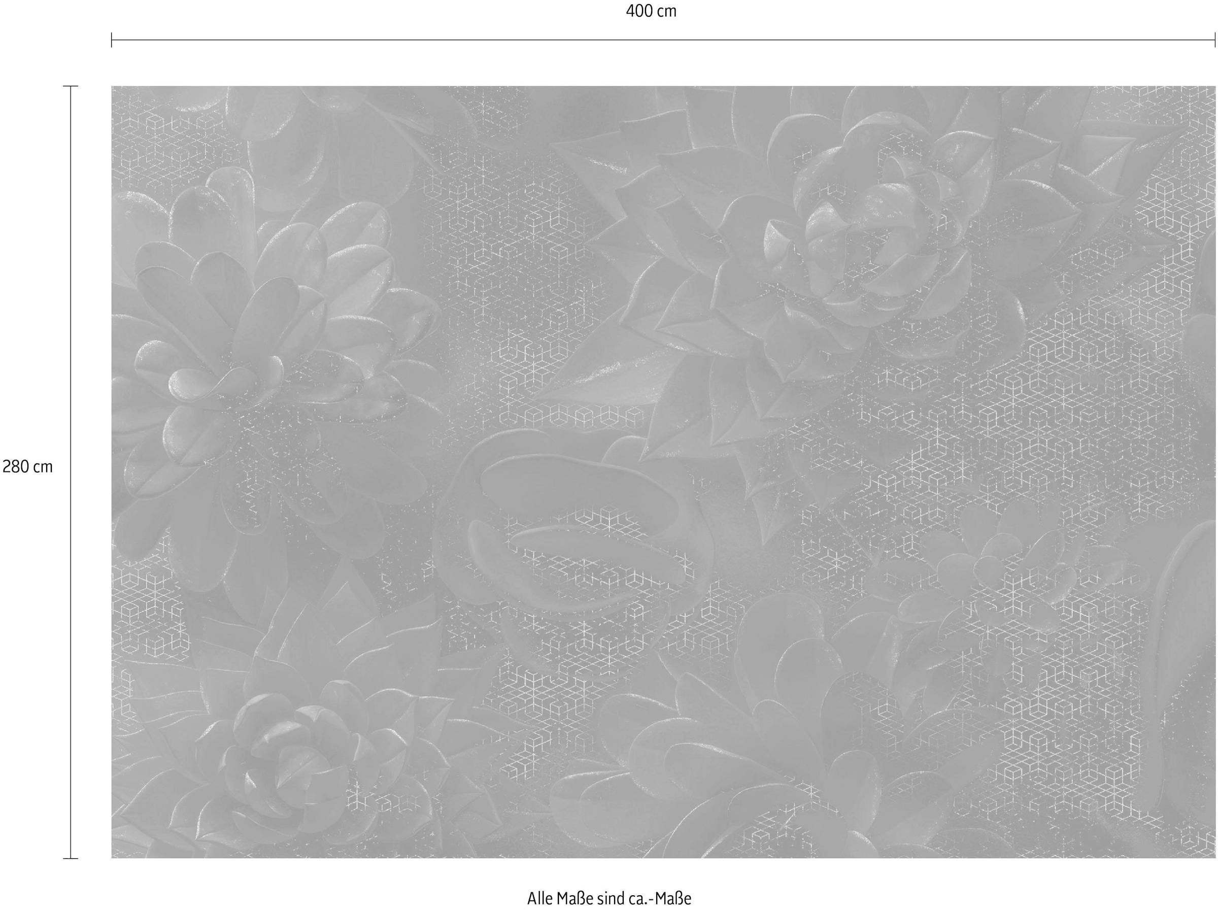 Komar Vliestapete »Digitaldruck Vlies - Ombres - Größe 400 x 280 cm«, bedruckt, Wohnzimmer, Schlafzimmer