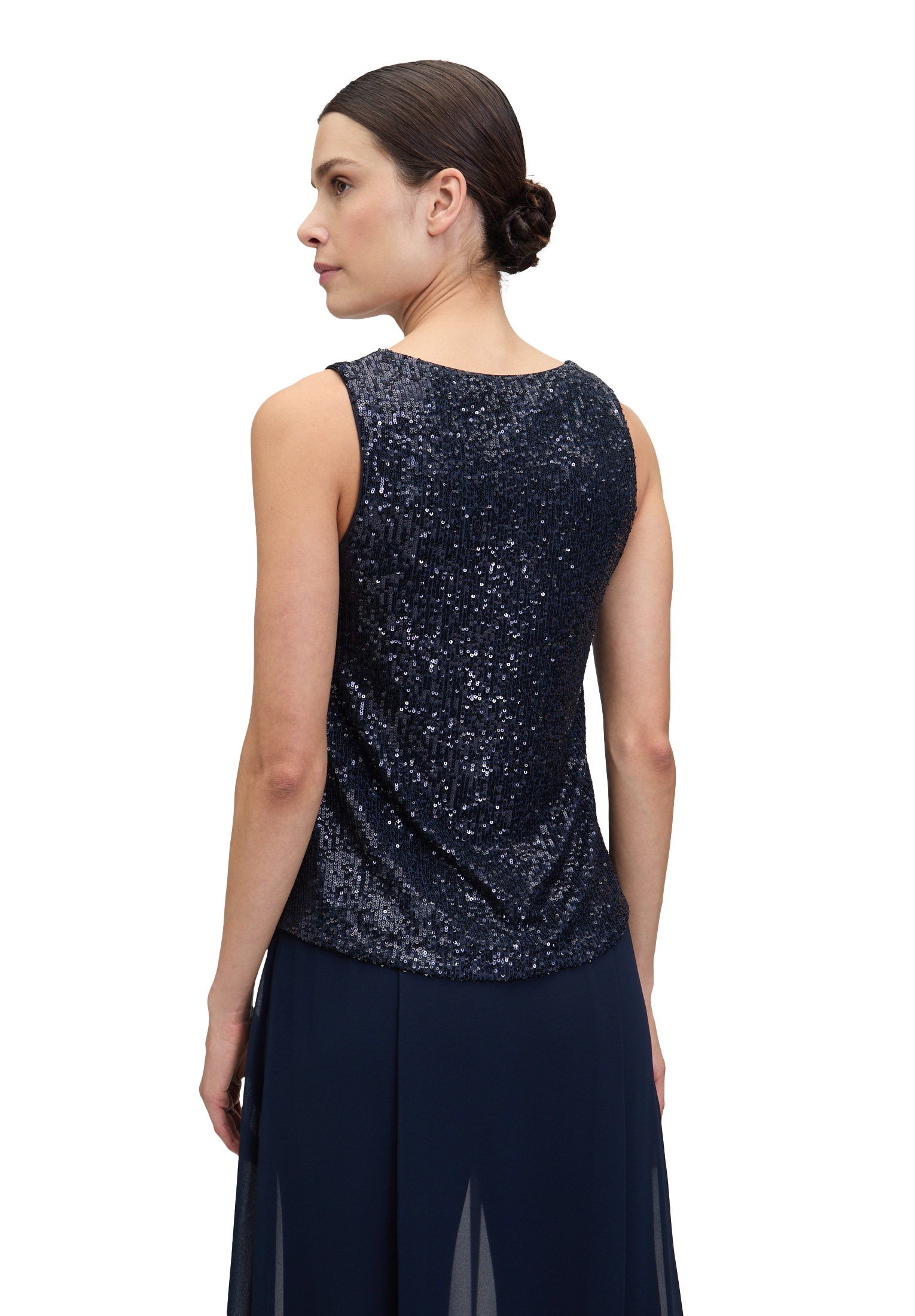Vera Mont Blusentop »Pailletten-Top ohne Arm«