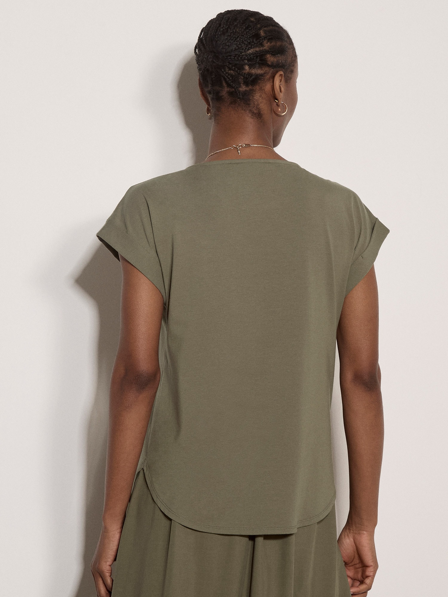 Apricot Shirttop »Top« mit Krempelärmeln