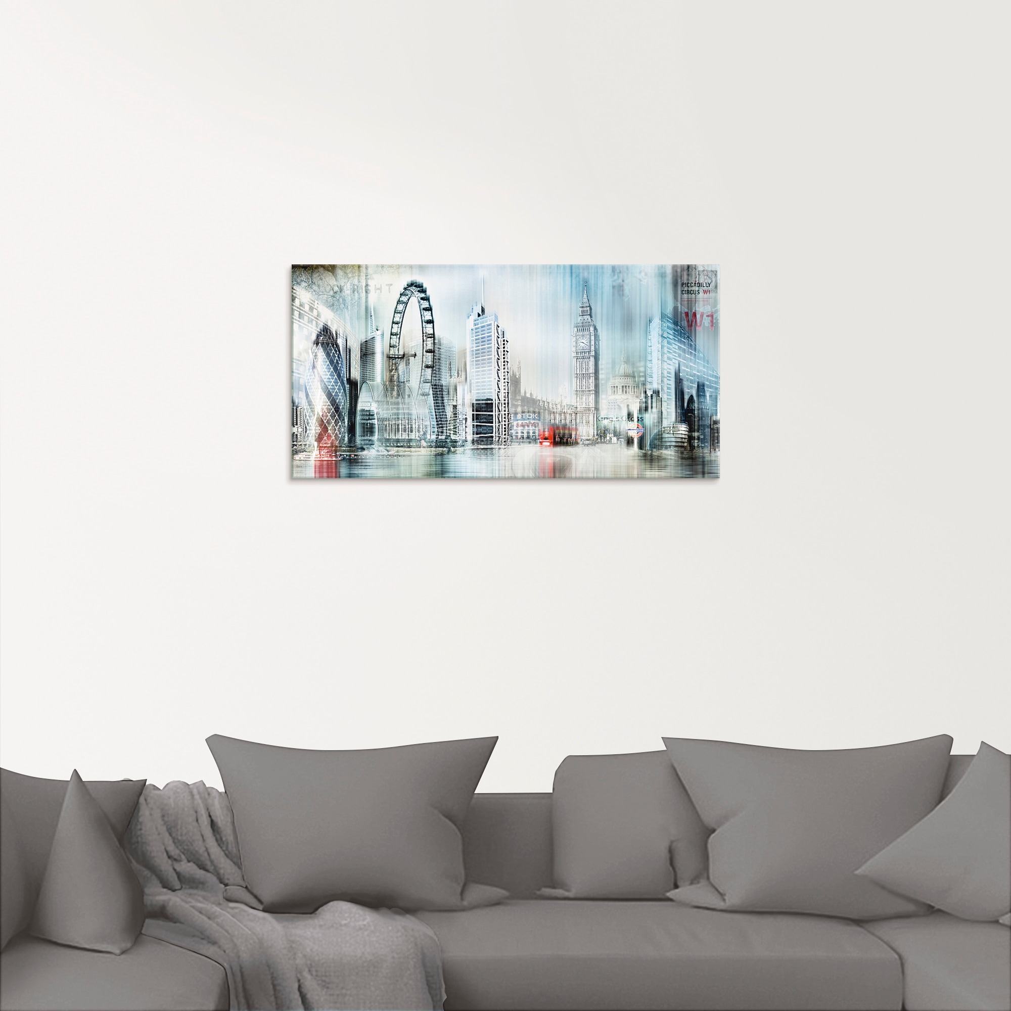 Artland Glasbild »London Skyline Collage II«, Gebäude, (1 St.), in verschiedenen Größen