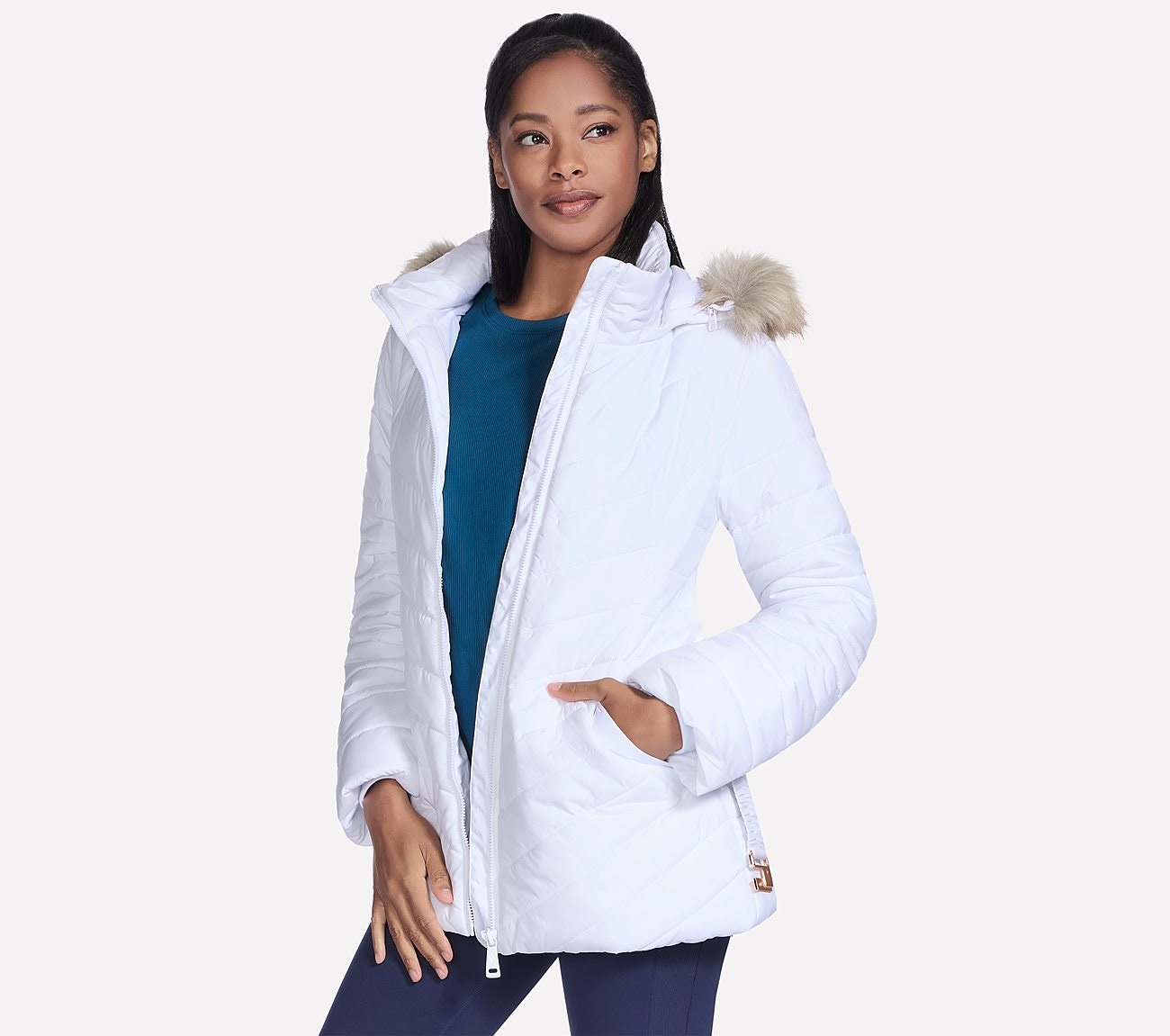 Skechers Winterjacke »ON-THE-GO BELTED PARKA« mit Kapuze