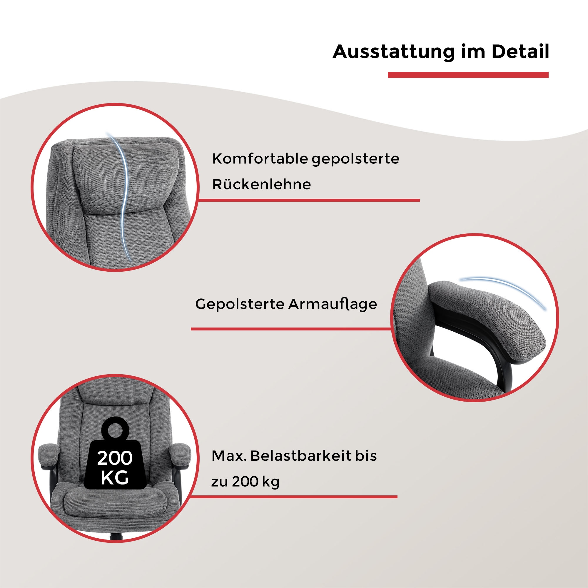 Duo Collection Chefsessel »Ivo 200 kg« () 1 Stk.bis zu 200 kg belastbar, besonders robust