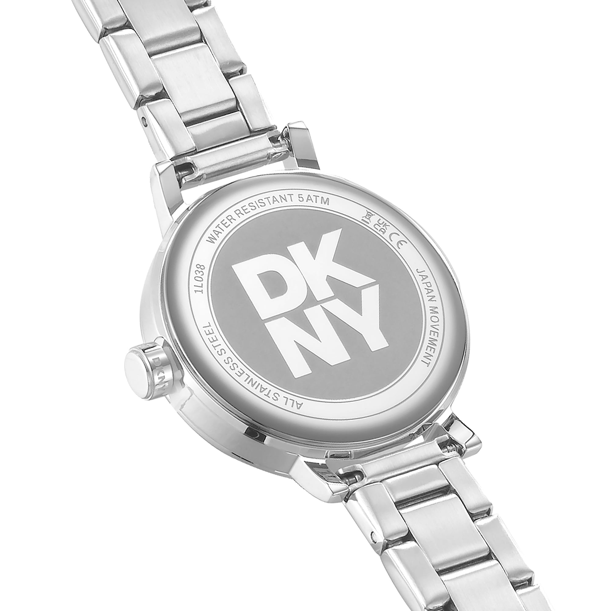 DKNY Quarzuhr »Soho Glitz« Armbanduhr, Damenuhr, Edelstahlarmband, analog