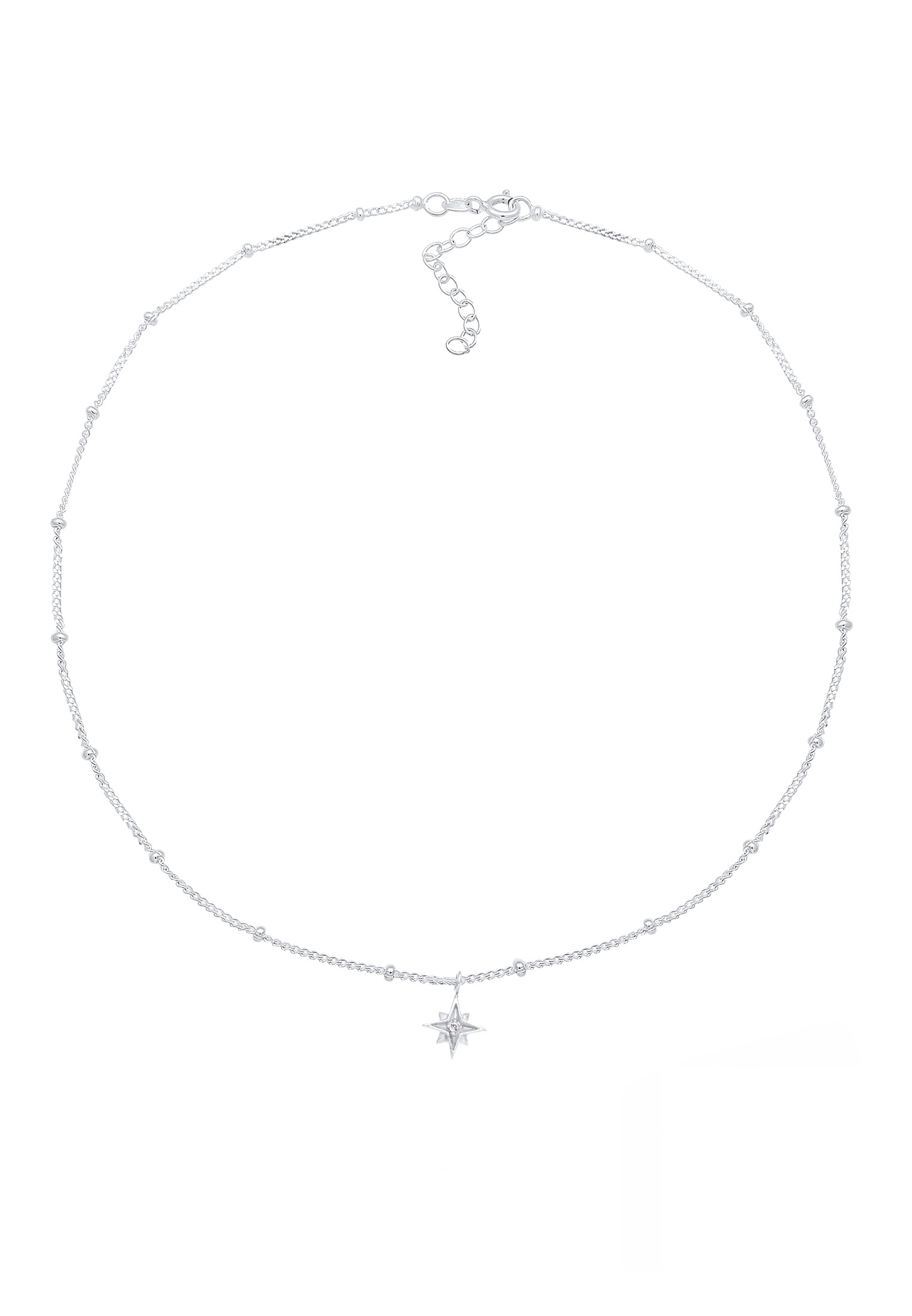 Elli Choker »Halskette Choker Stern Astro Kristalle 925 Silber«