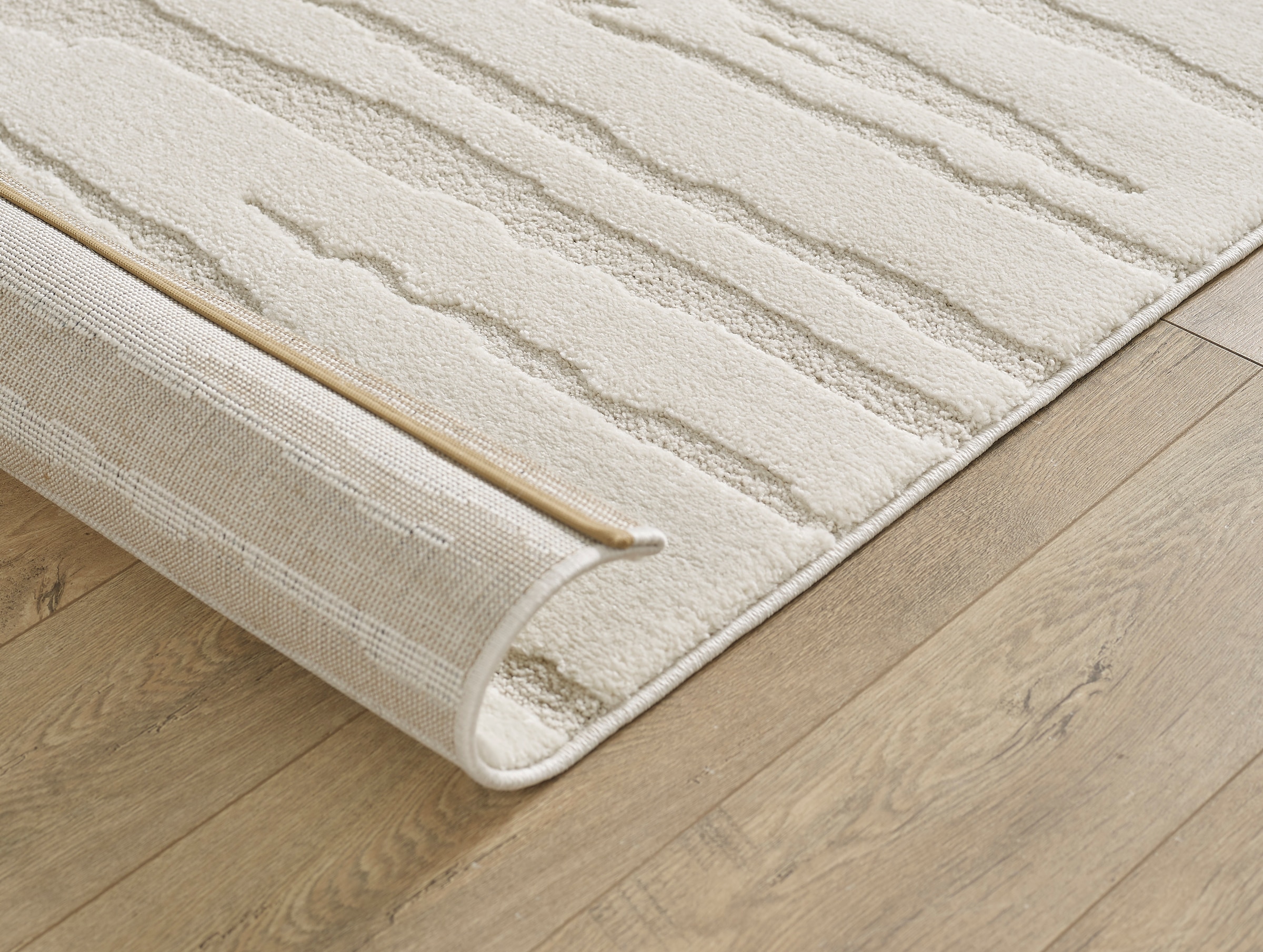 merinos Teppich »Elio 2« rechteckig 16 mm Höhe moderner Kurzflor Teppich mit Hoch-Tief-Effekt, 3D Effekt