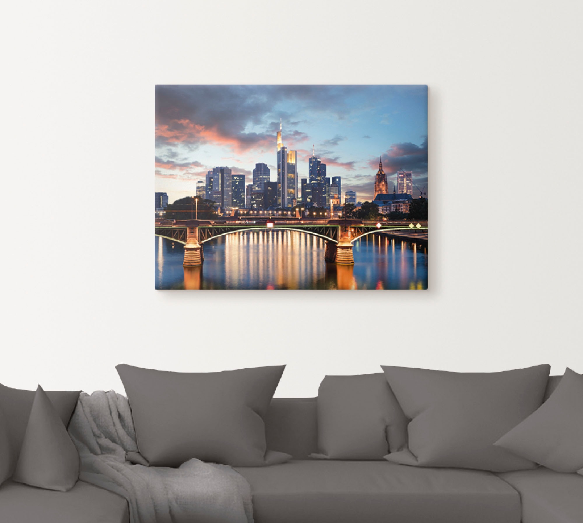 Artland Wandbild »Frankfurt am Main Skyline II«, Deutschland, (1 St.), als Alubild, Outdoorbild, Leinwandbild, Poster in verschied. Größen