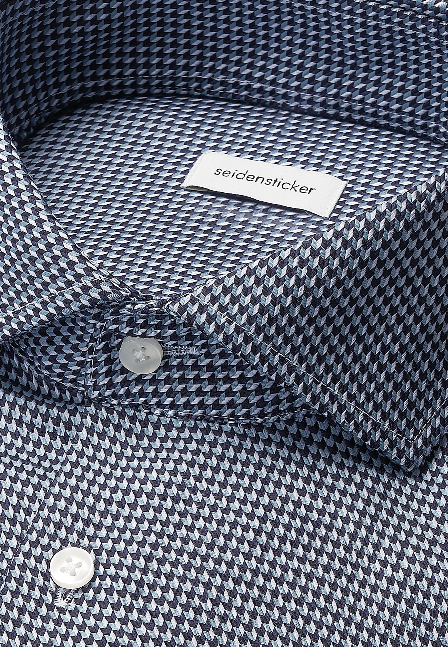 seidensticker Businesshemd »Schwarze Rose« Regular 1/1 Kentkragen Pepita