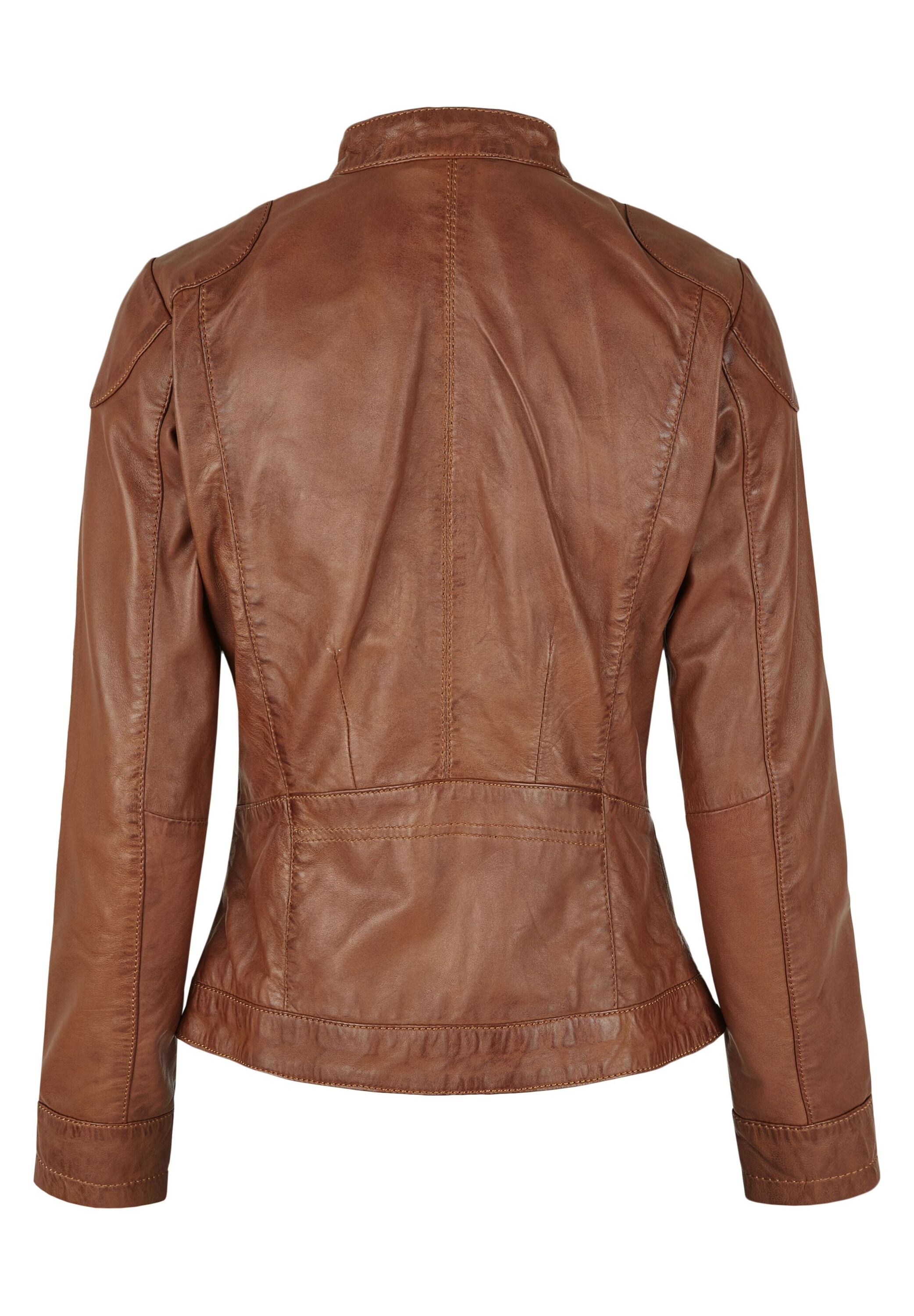 7eleven Lederjacke »SEPERFORMANCE« ohne Kapuze mit Taschen