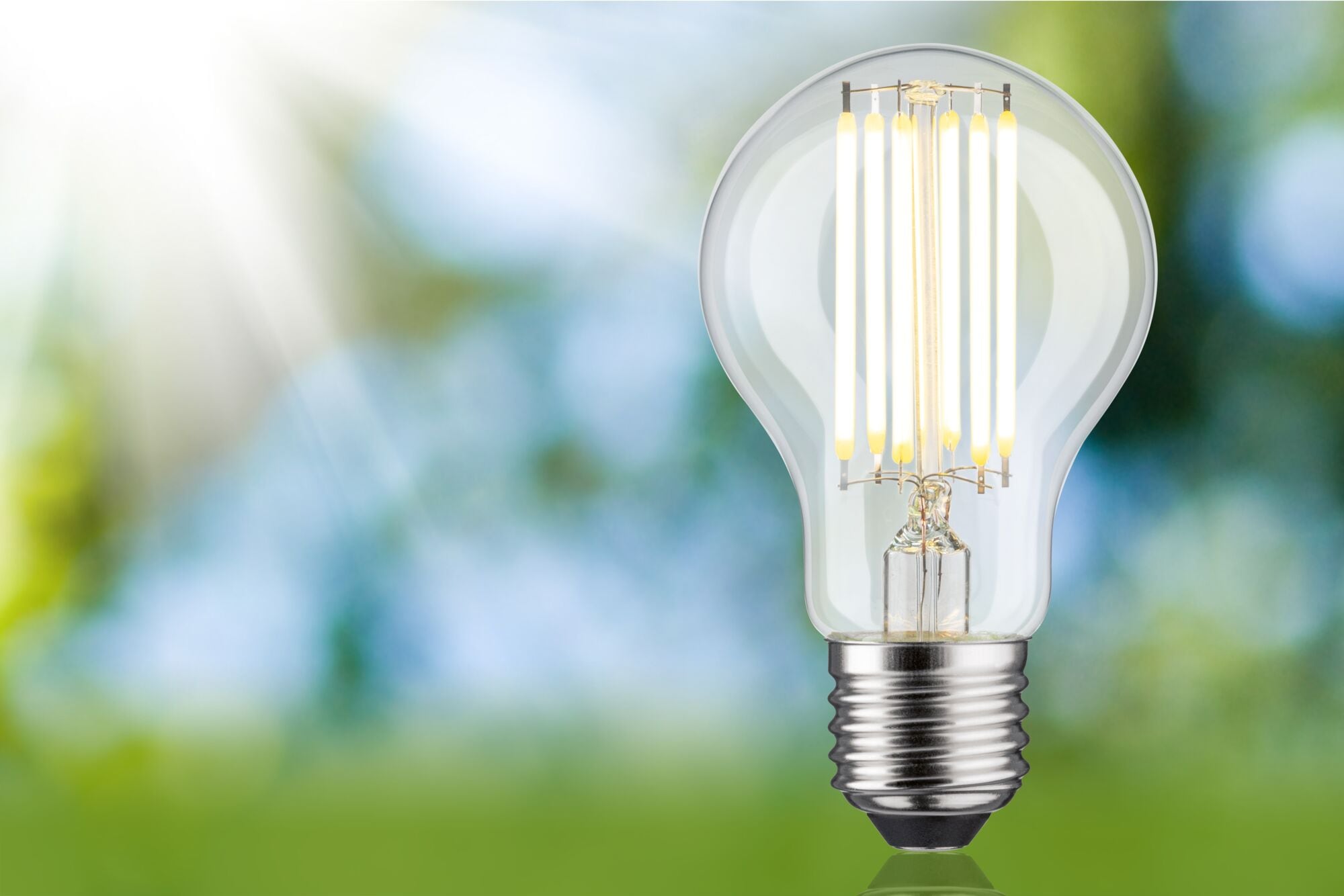 Paulmann LED-Leuchtmittel »Eco-Line Filament 230V LED Birne E27 1er-Set  1521lm 7,2W 3000K  Klar« E27 1 Stk. Warmweiß