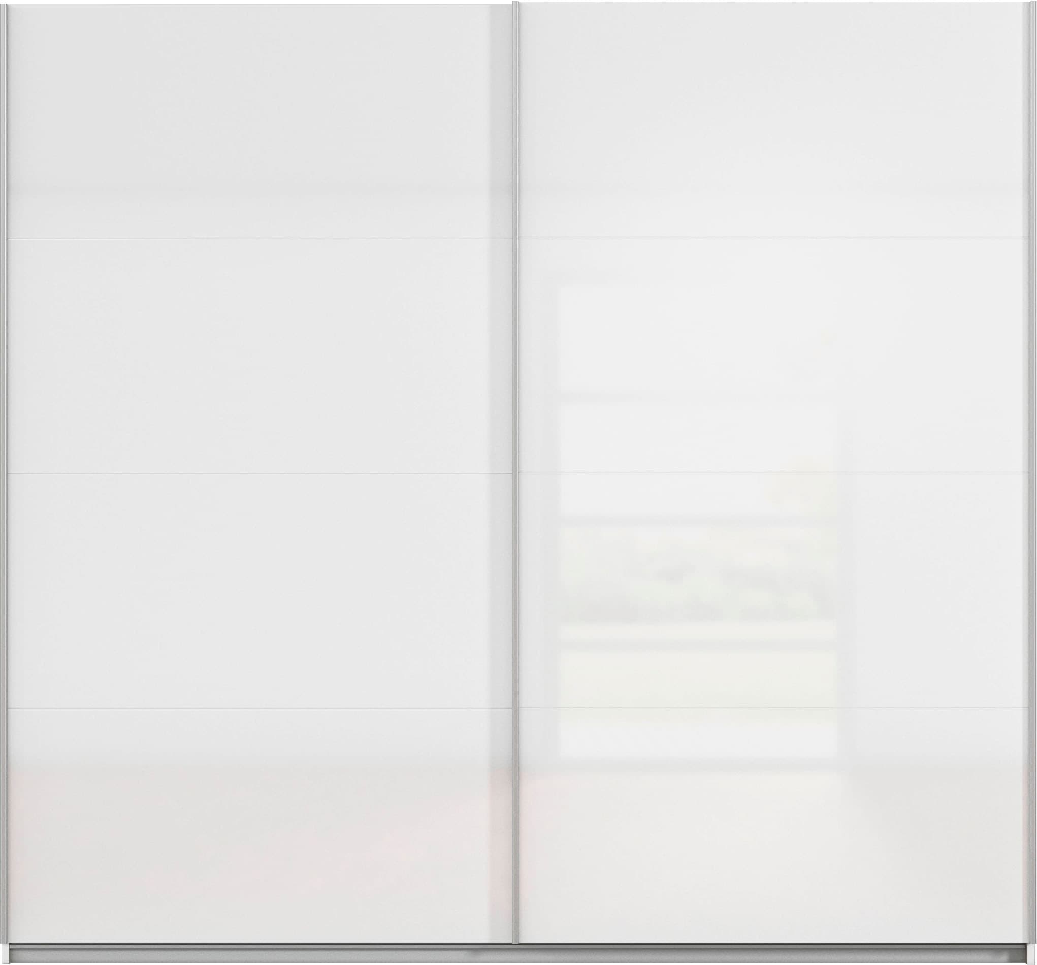 INOSIGN BY RAUCH Schwebetürenschrank »Kleiderschrank Schrank Garderobe Schlafzimmerschrank THANOS«, (in 3 verschiedenen Ausstattungen BASIC/CLASSIC/PREMIUM), Optional mit Spiegel, Metall-Griffleisten alufarben MADE IN GERMANY