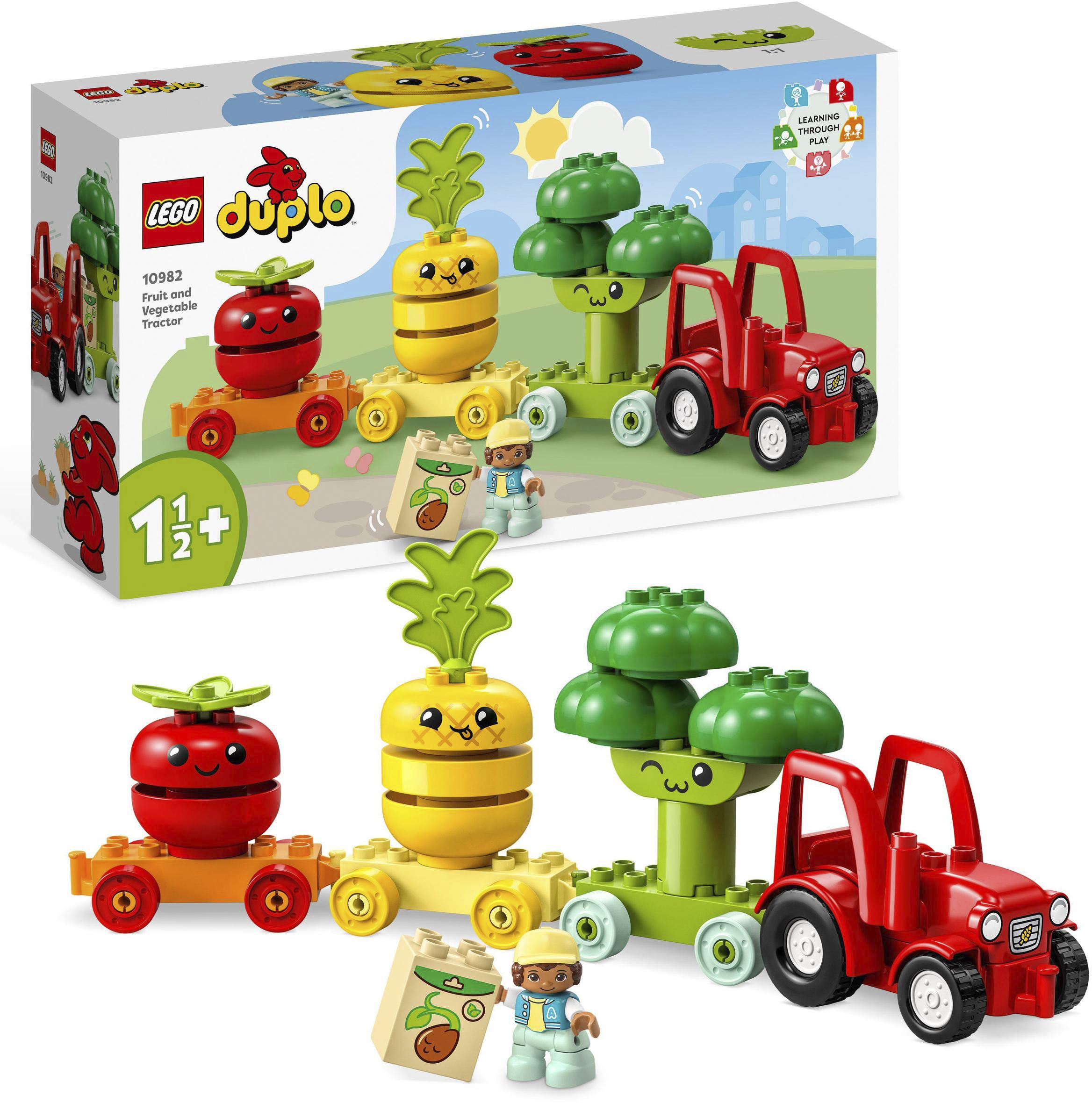 Konstruktionsspielsteine »Obst- und Gemüse-Traktor (10982), LEGO® DUPLO My First«, (19...