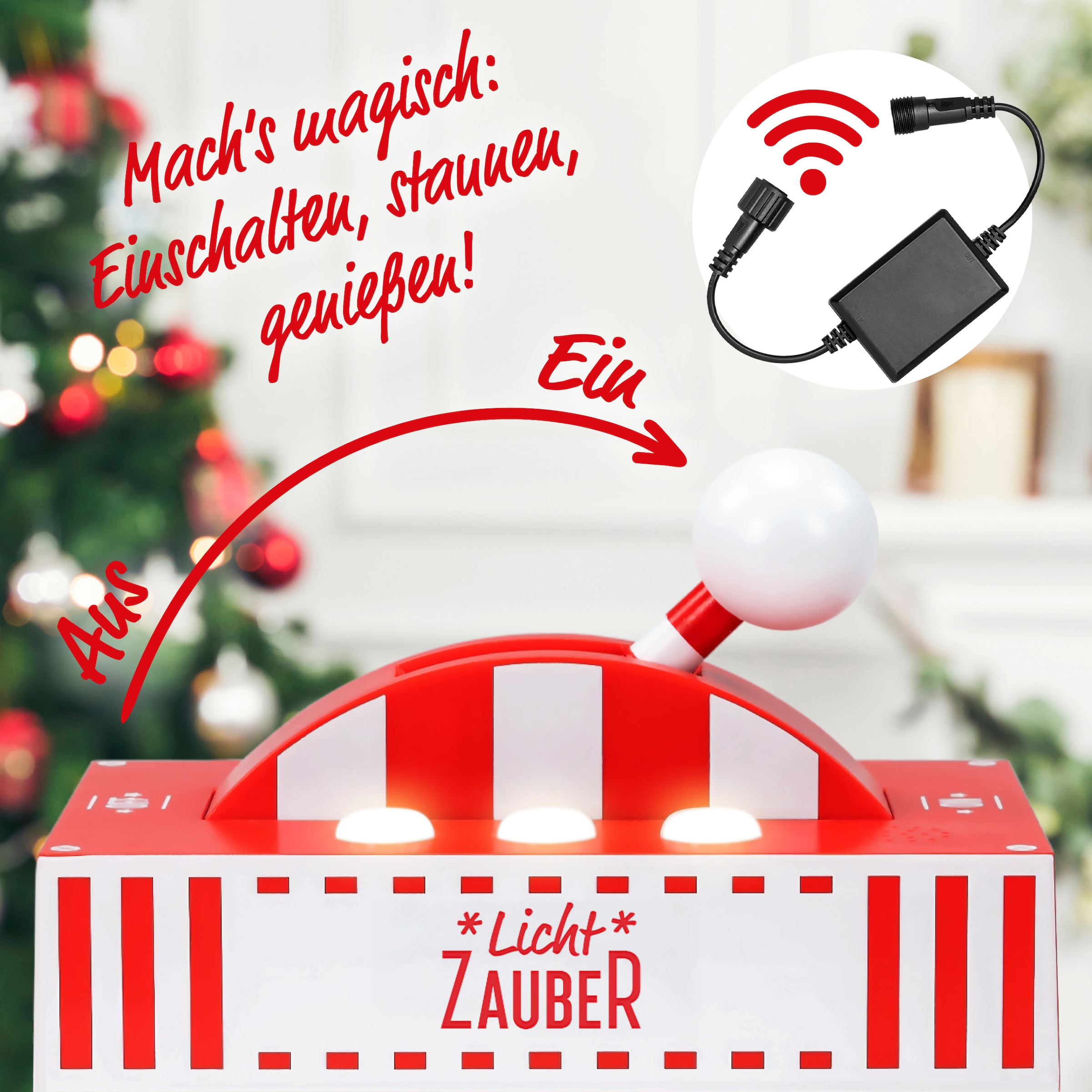 BONETTI Schalter »LichtZauber, magischer Schalter« 1 Stk. tlg. Ideal für LED Lichterketten im Wohnzimmer, Garten oder bei Events