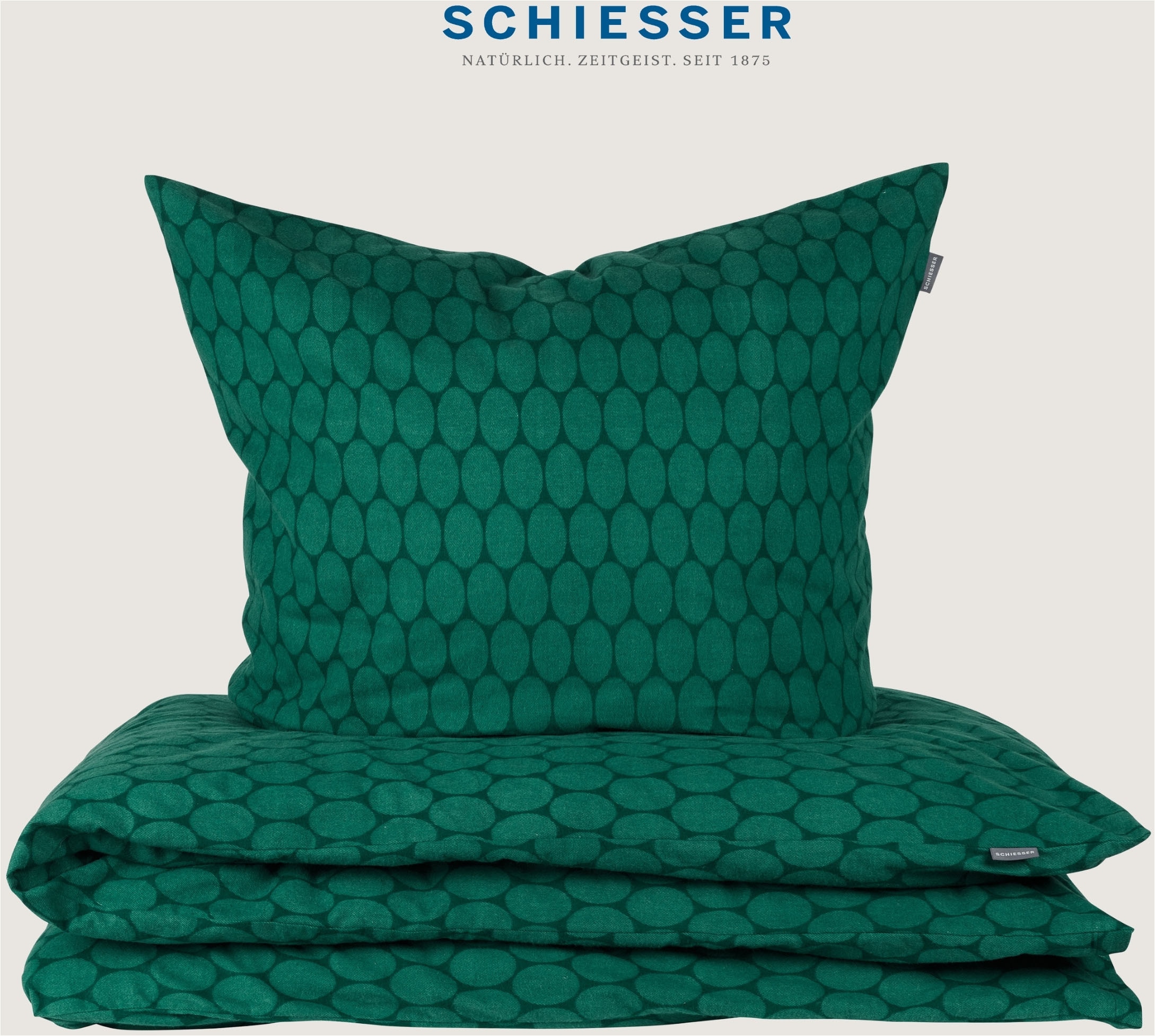 Schiesser Bettwäsche »Drops aus weicher Baumwolle mit modernem Grafikprint«, MADE IN GREEN by OEKO-TEX®-zertifiziert