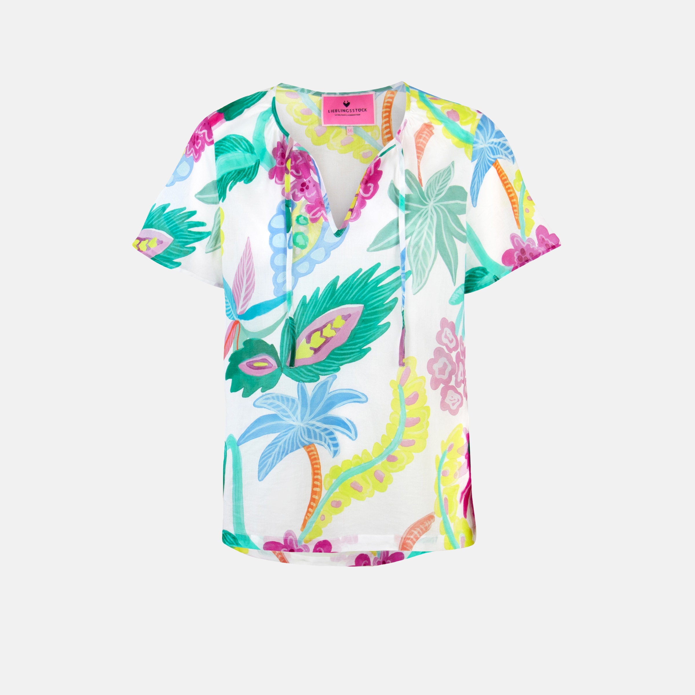 Lieblingsstück Schlupfbluse, mit Tropicalprint
