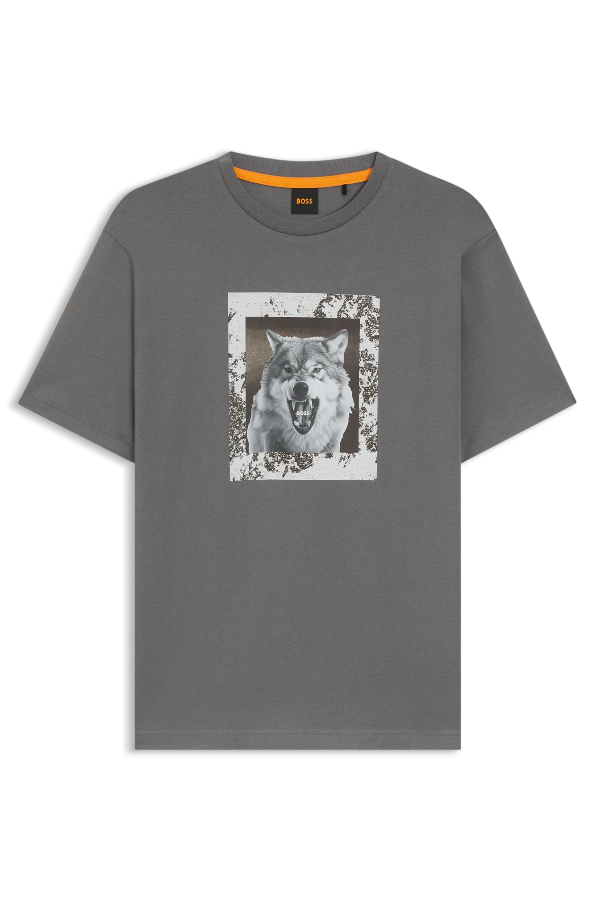 BOSS ORANGE T-Shirt »Te lupo« runder Ausschnitt, regular fit, Fotodruck