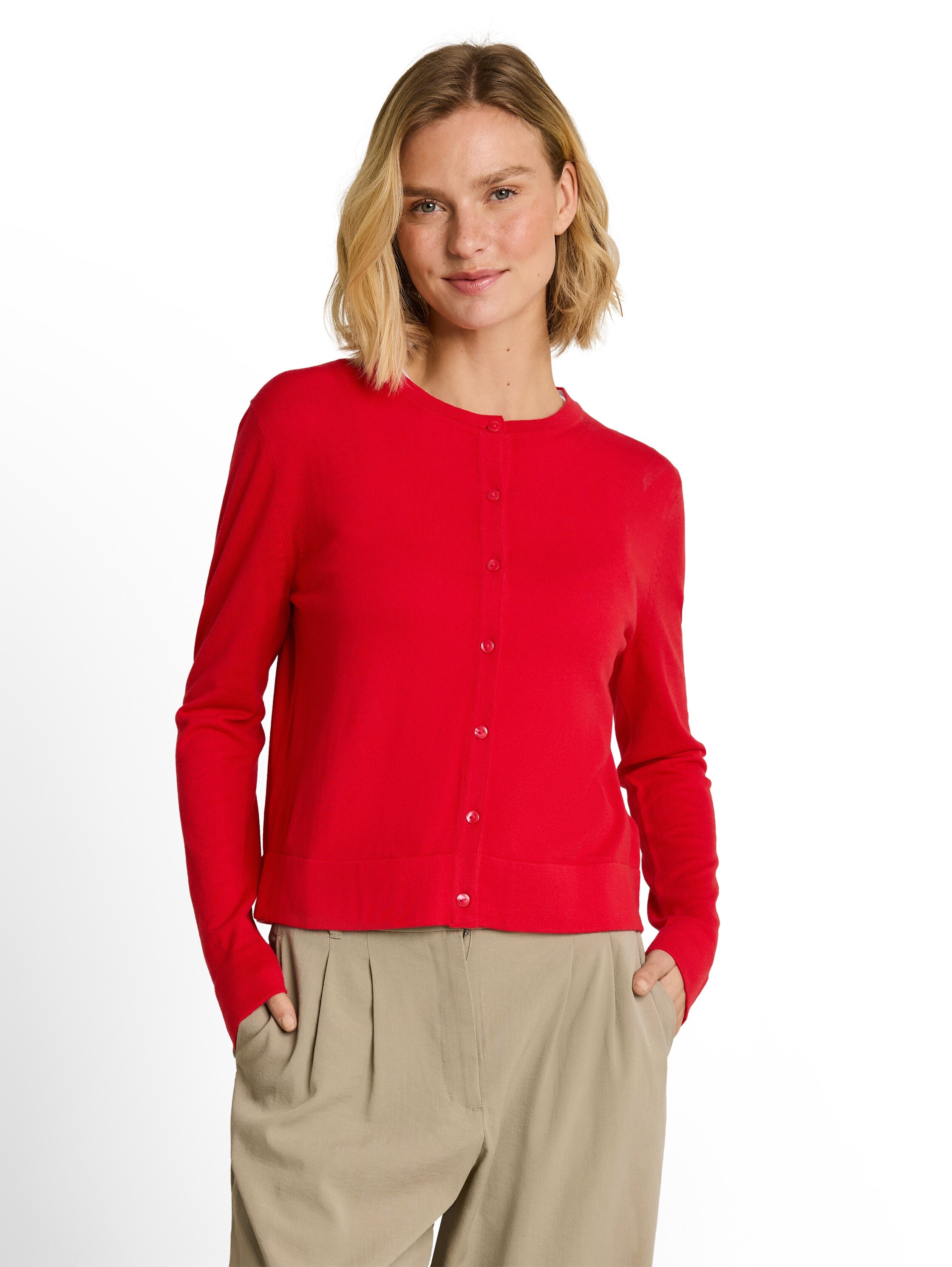 TOM TAILOR Strickjacke mit Viskose und Stretch
