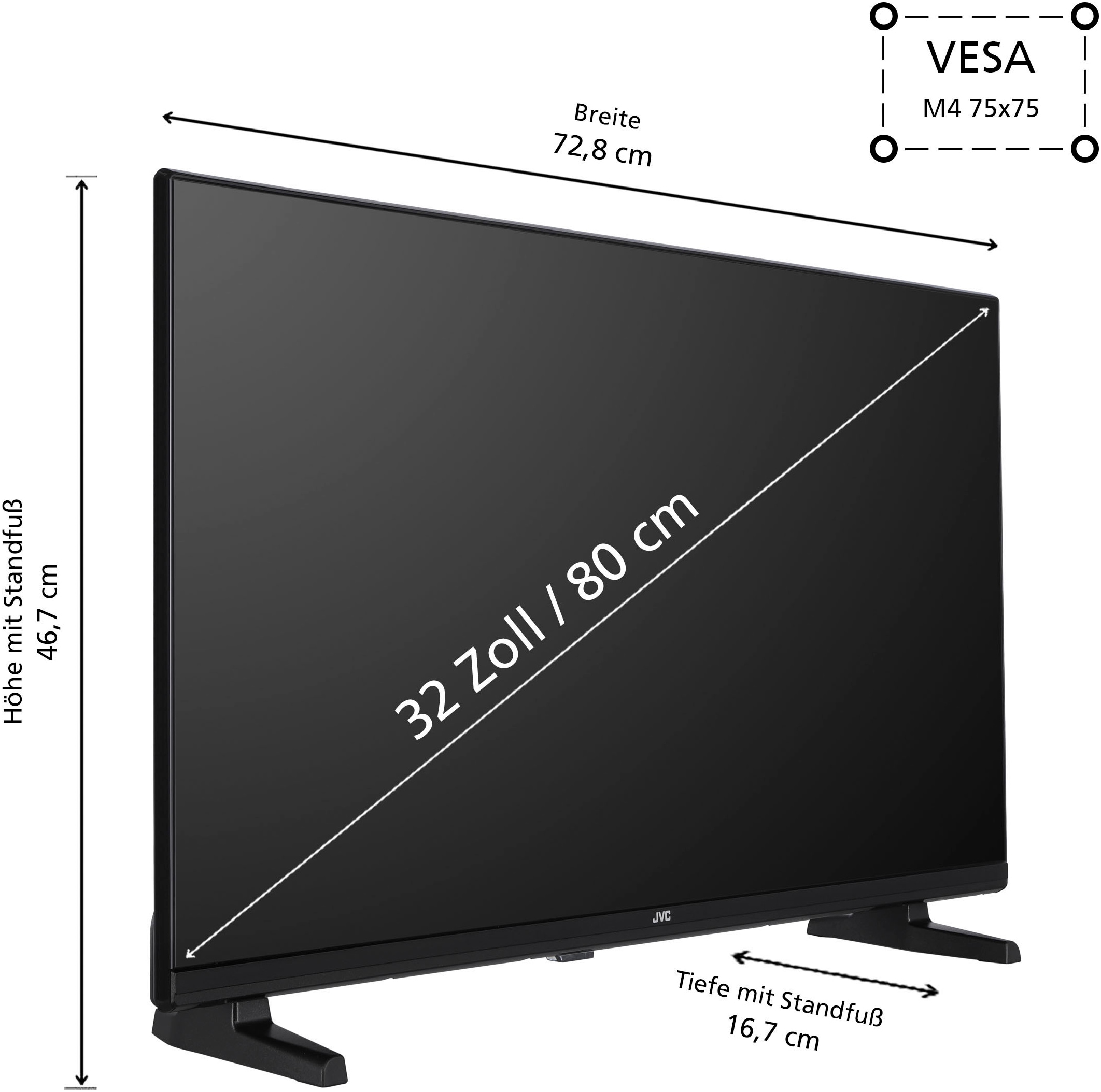 JVC LED-Fernseher »LT-32VH5355«, HD ready, Smart-TV