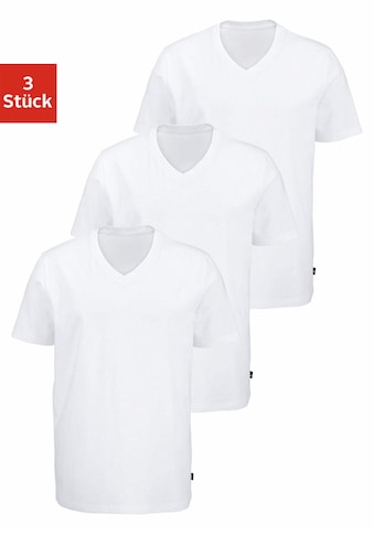 Bruno Banani T-Shirt, (3 tlg., 3er-Pack), mit V-Ausschnitt, perfekte Passform, aus... kaufen