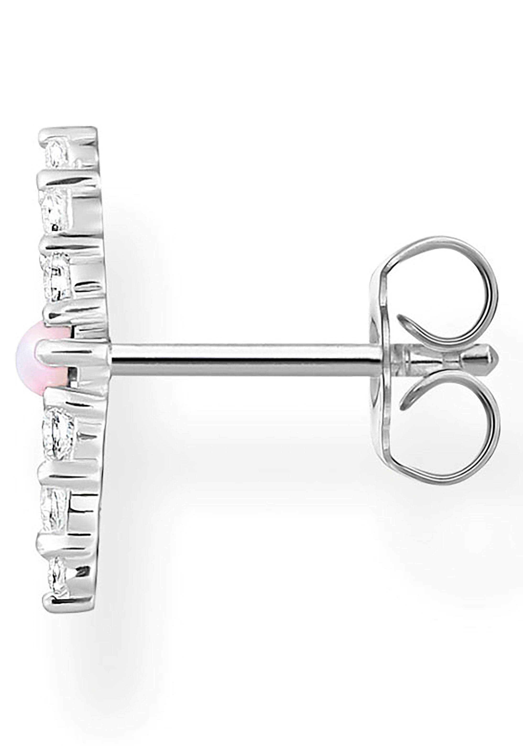 THOMAS SABO Single-Ohrstecker »Opal-Imitation, H2182-166-7« mit Glas-Keramik Stein, Zirkonia (synth.)