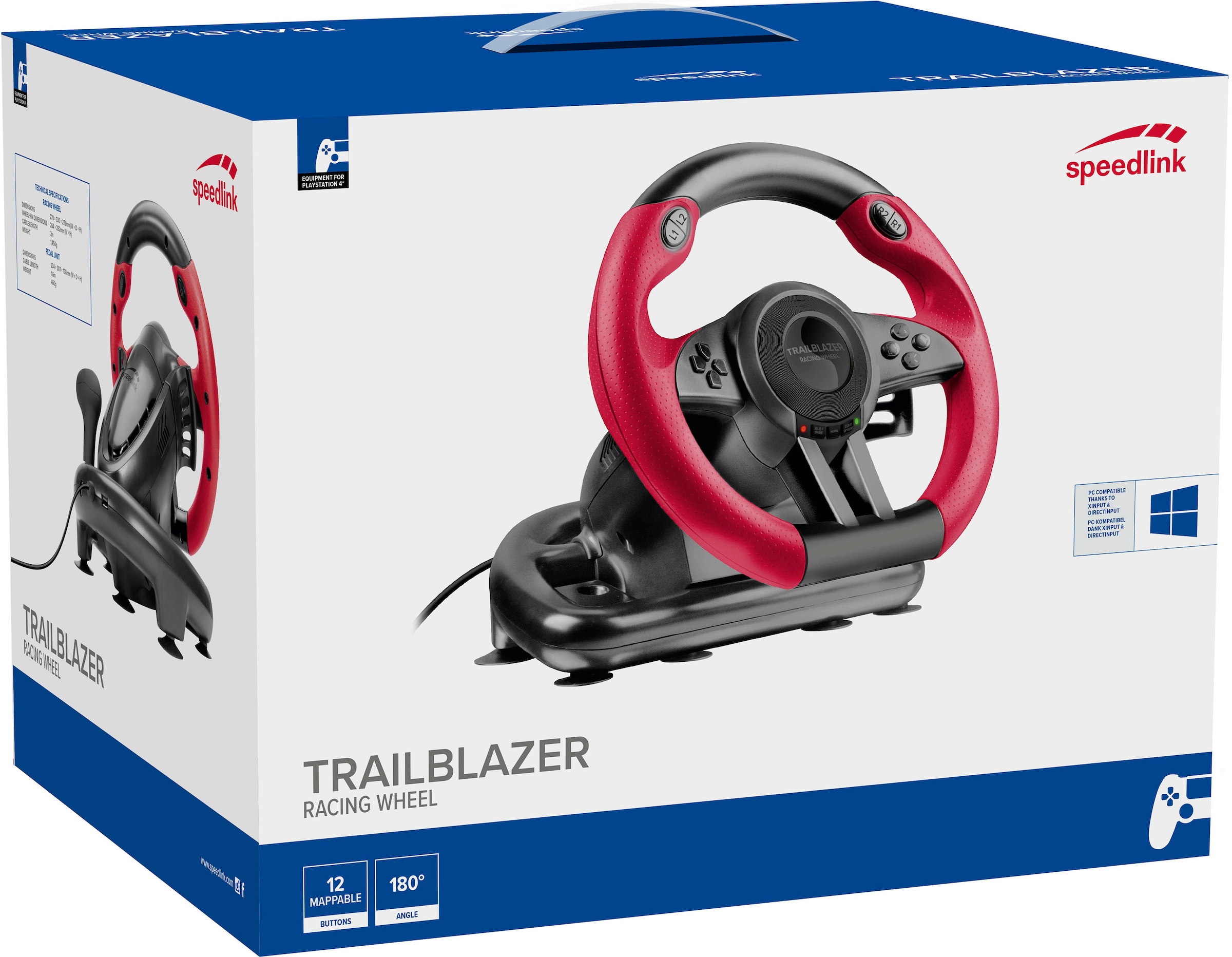 Speedlink Gaming-Lenkrad »TRAILBLAZER Racing«, für PC/PS4/PS3/Xbox Series X/S/One/Switch/OLED