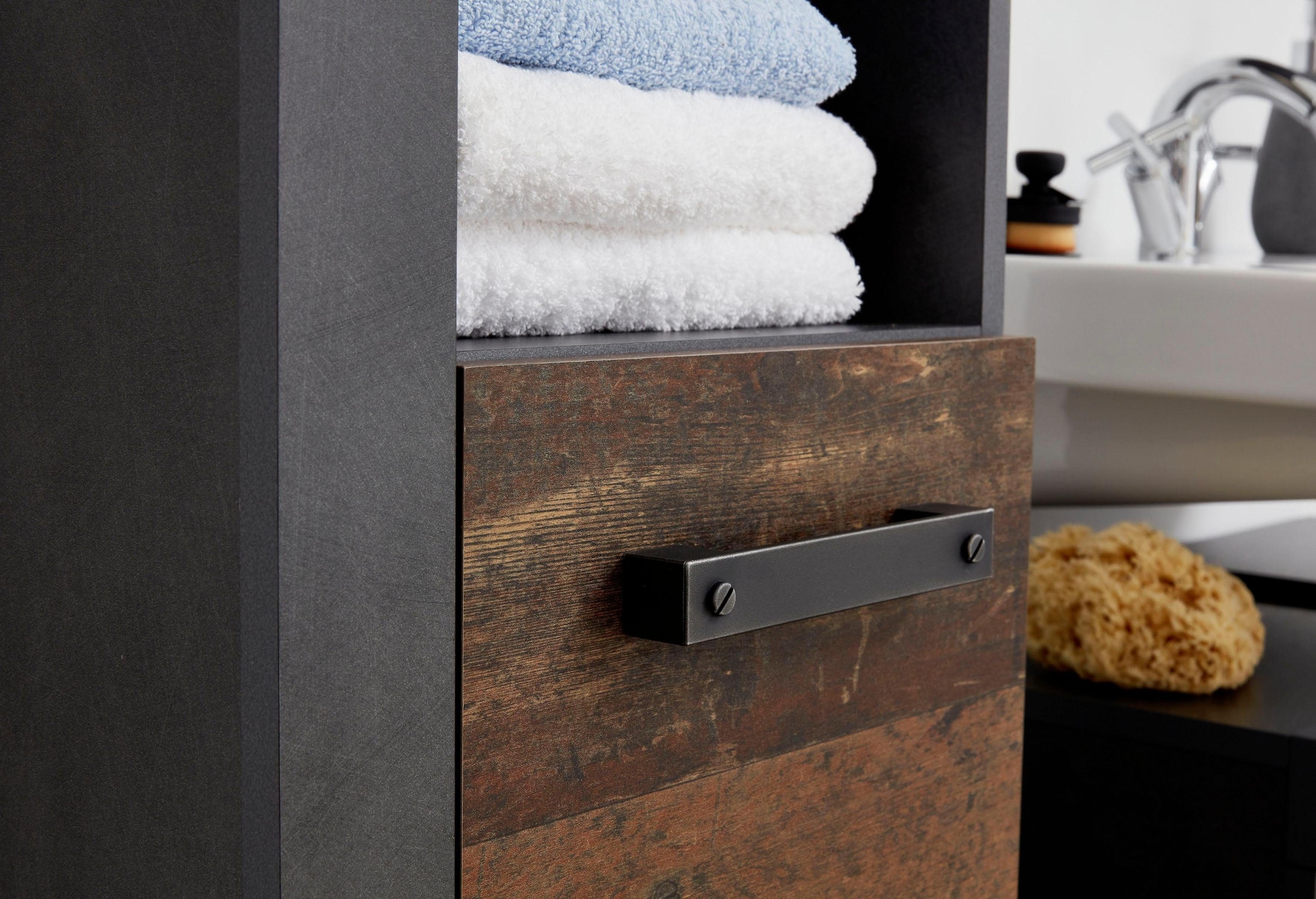 INOSIGN Unterschrank »Ilana« Badschrank im modernen Industrial Style - Maße (B/T/H) 36/31/81 cm