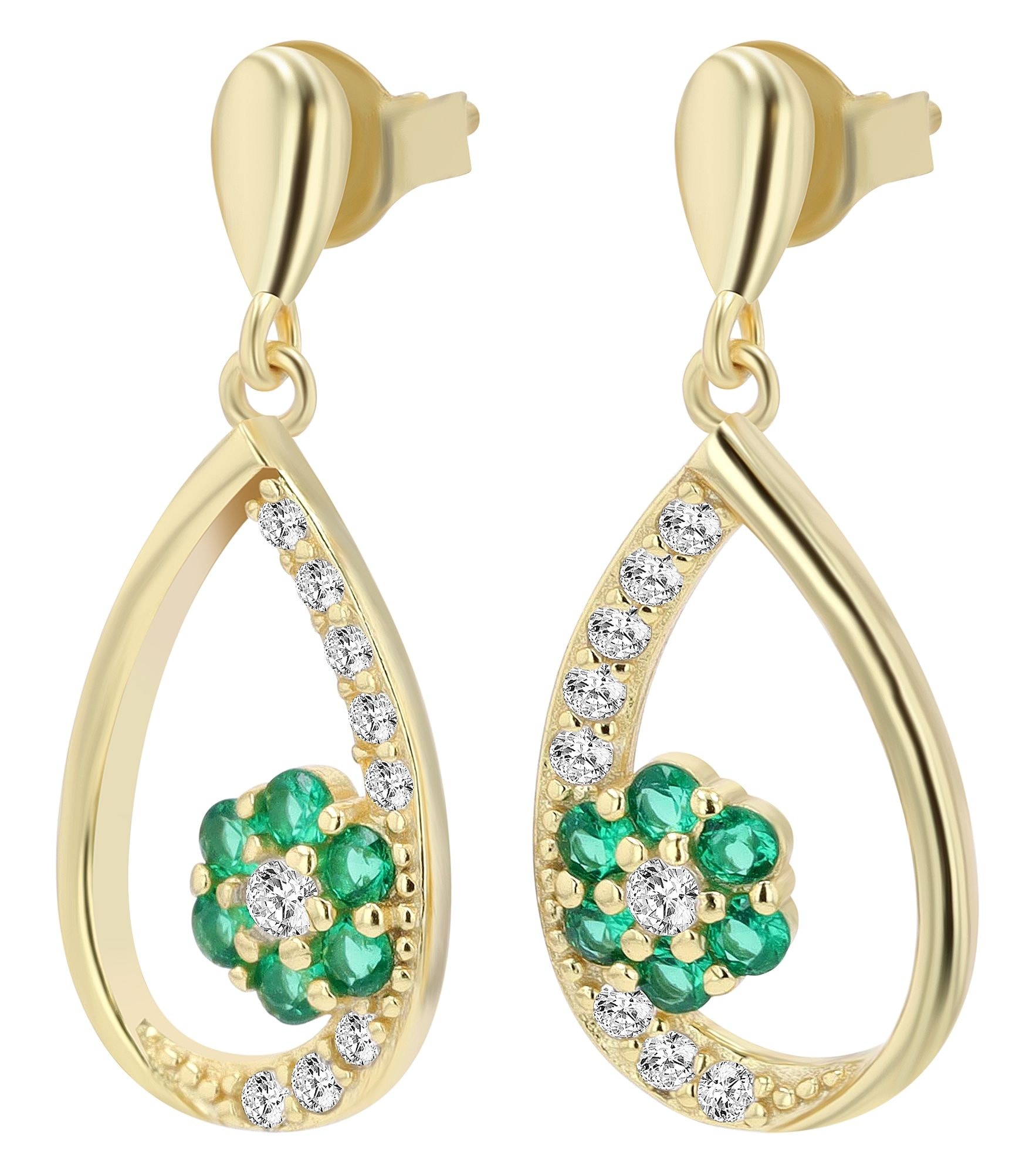 Adelia´s Paar Ohrhänger »Damen Ohrringe ¿ Ohrhänger aus 925 Silber mit Zirkonia«